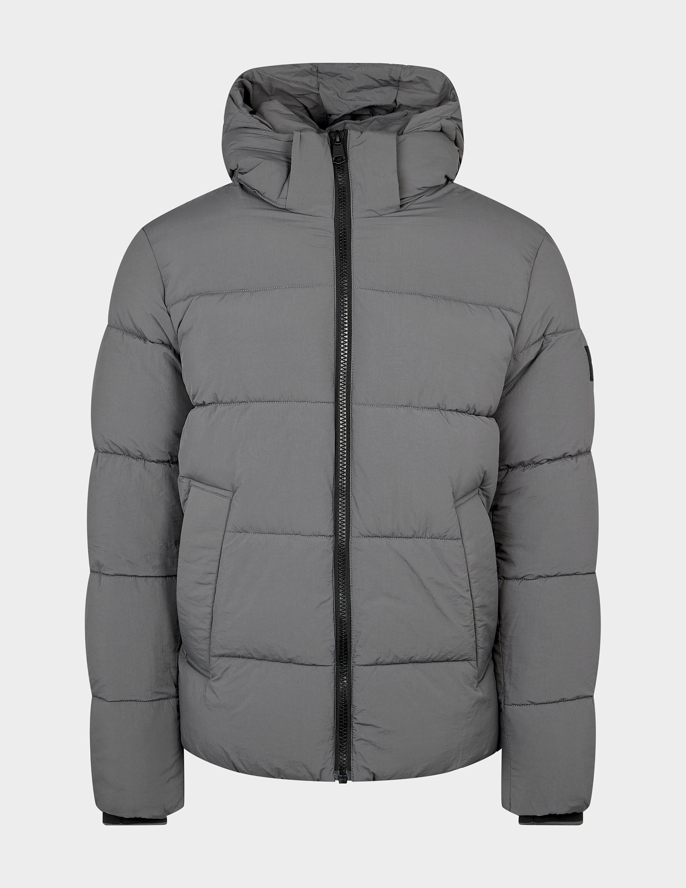 Calvin Klein Crinkle Puffer Jacket in Gray for Men | Lyst