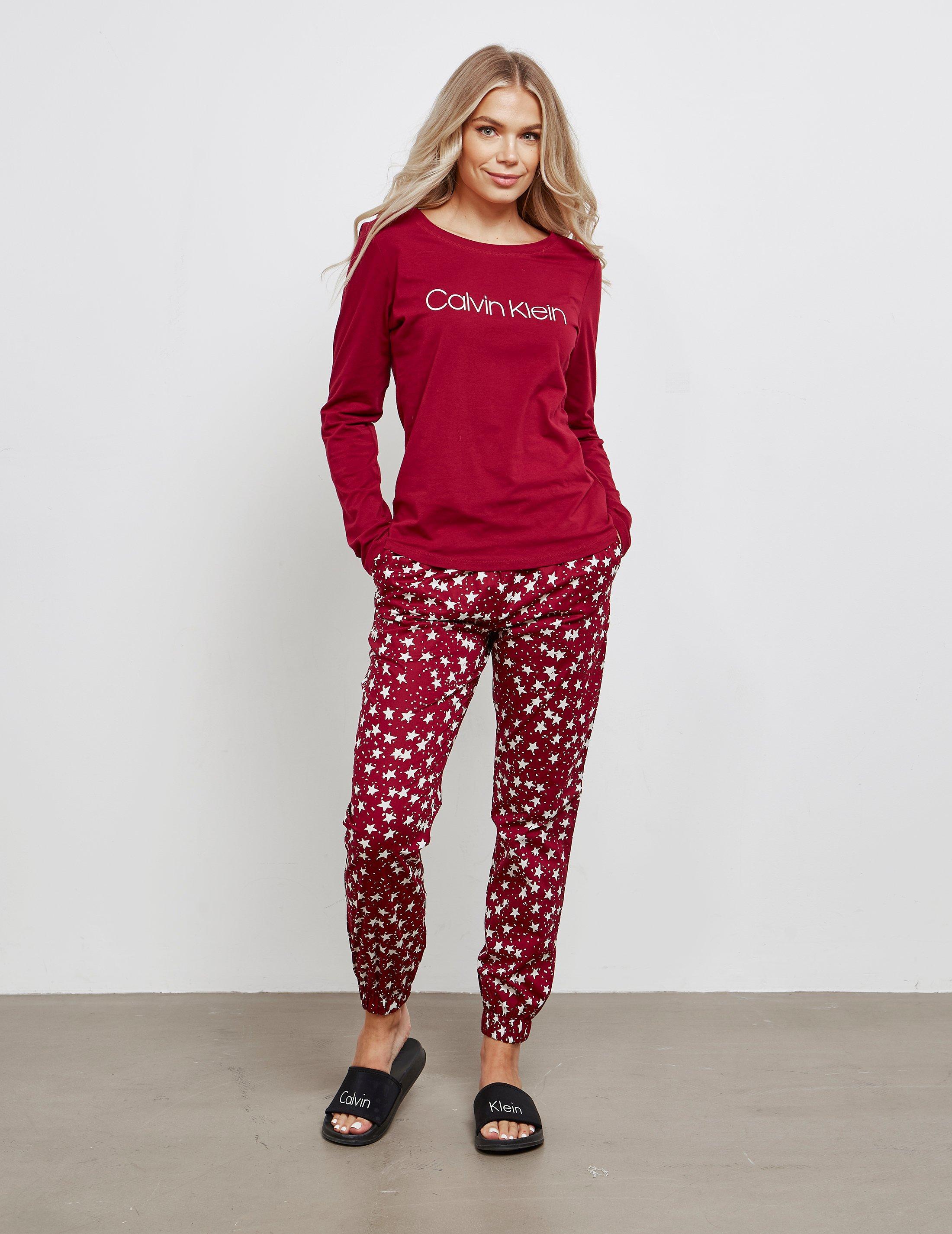 Calvin Klein Cotton Star Pyjama Set Red - Lyst