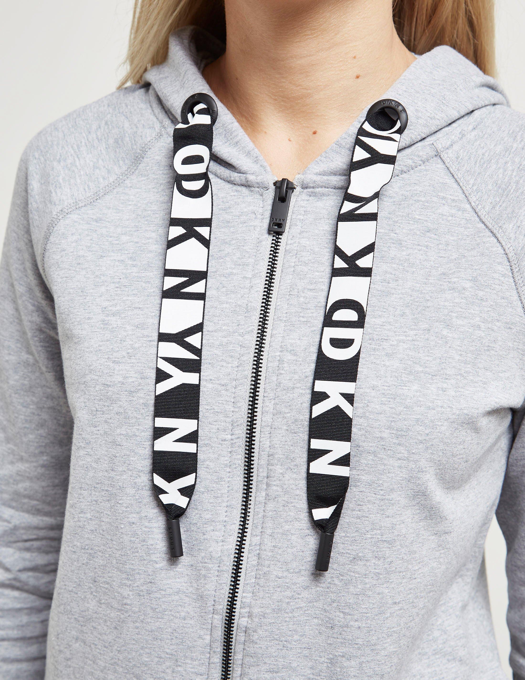 DKNY Sport Tone Full Zip Hoodie Grey in Gray | Lyst