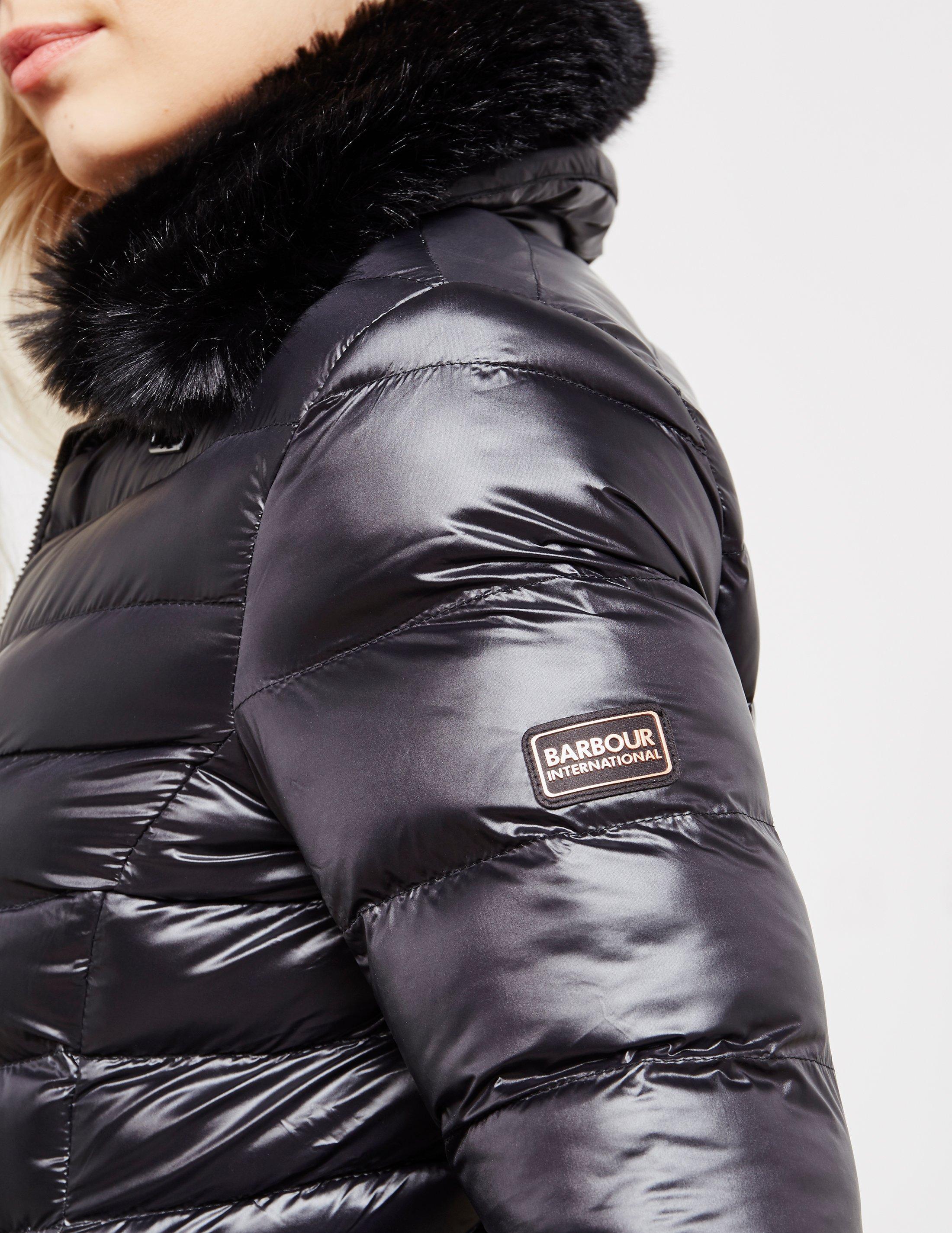Barbour International Touchdown Long Parka Coat In Black 2024 ozogama.lt