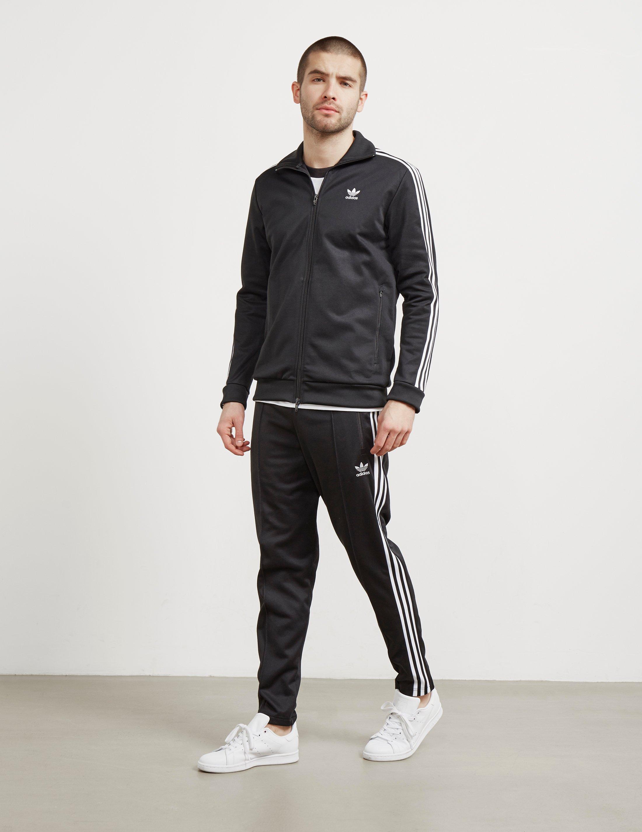 adidas Originals Cotton Mens Beckenbauer Cuffed Track Pants Black for Men |  Lyst