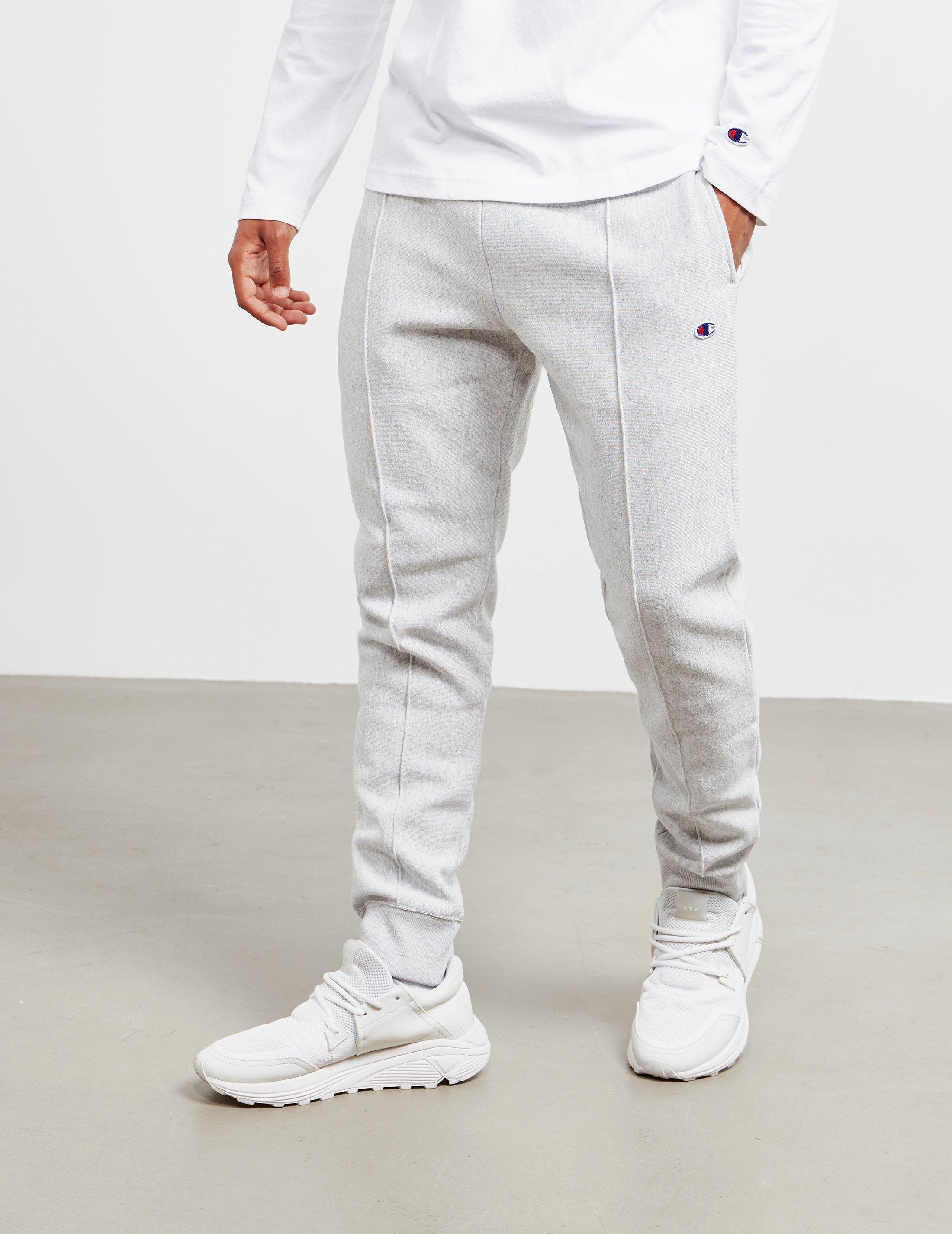 Champion Mens Ribbed Cuff Fleece Pants Grey in Gray for Men | Lyst