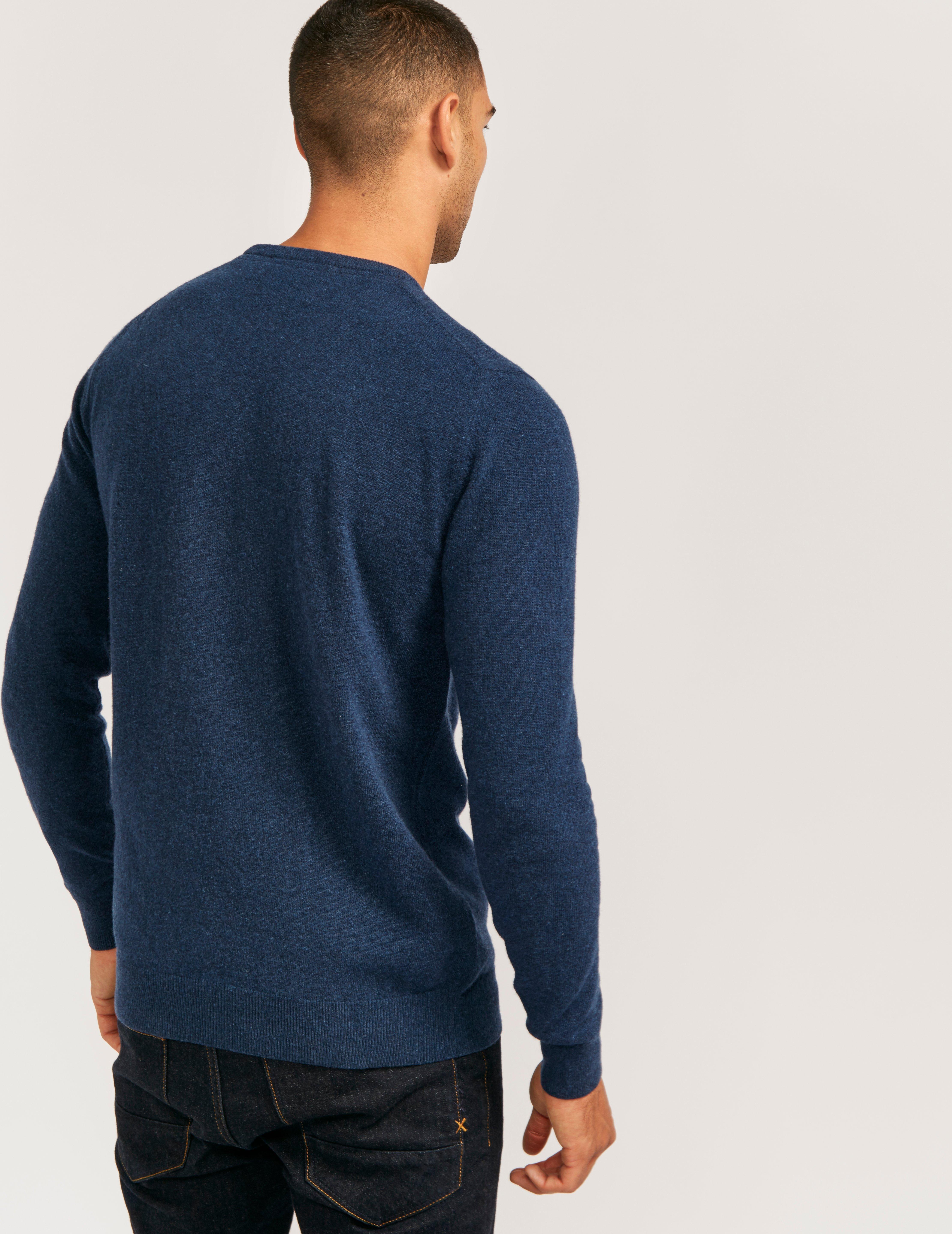 Barbour Mens Wool Crew Knitted Jumper Navy Blue for Men Lyst