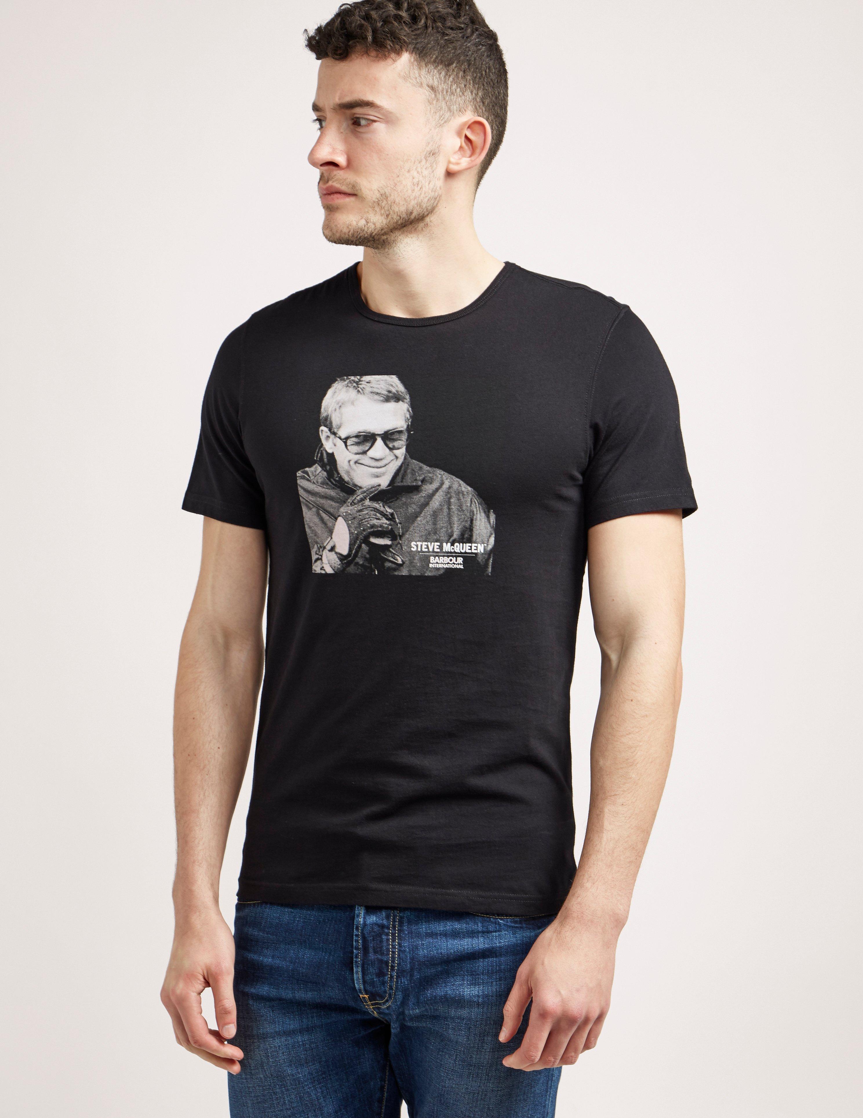 Barbour International Steve Mcqueen Smile T-shirt in Black for Men - Lyst