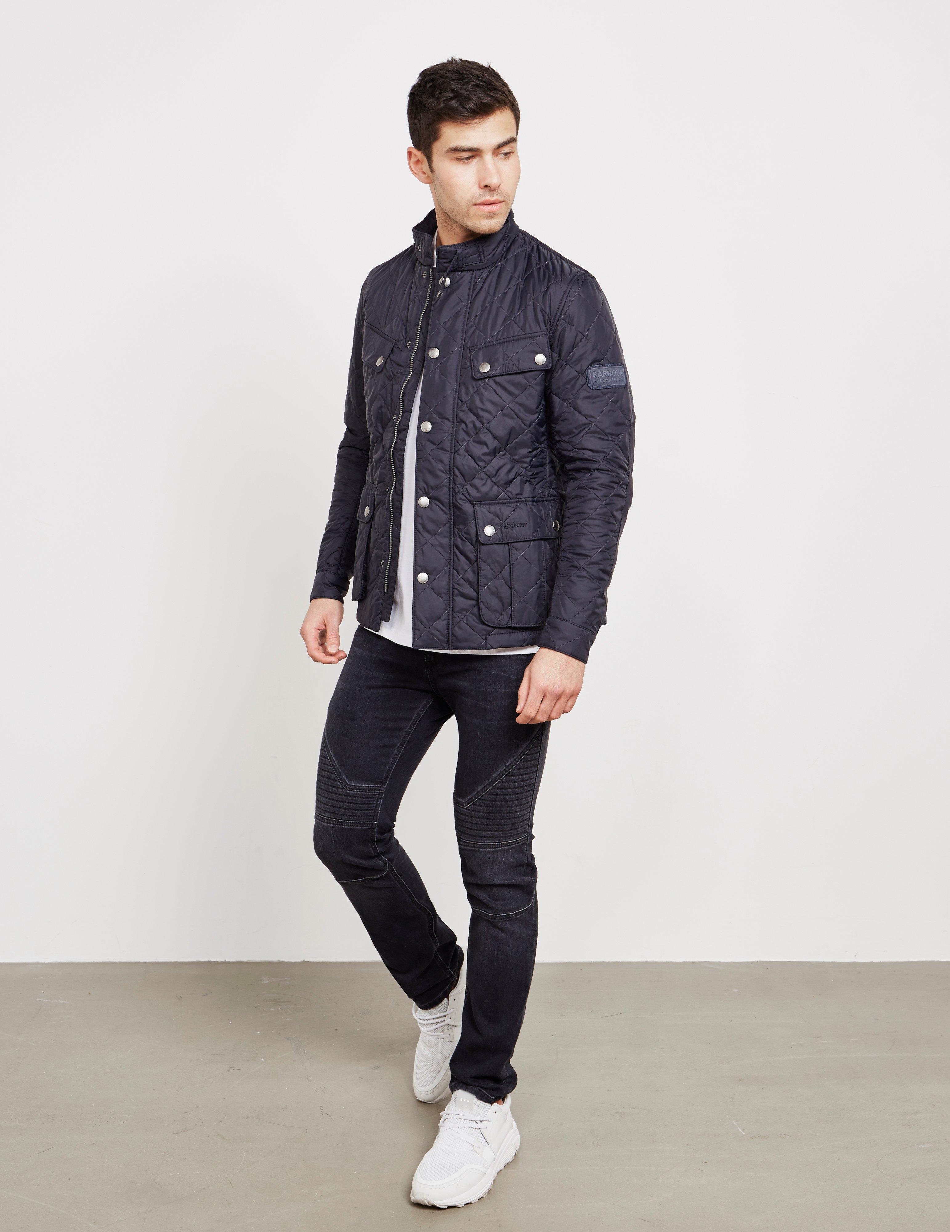 Barbour Cotton Ariel Quilted Jacket Navy Blue for Men - Lyst
