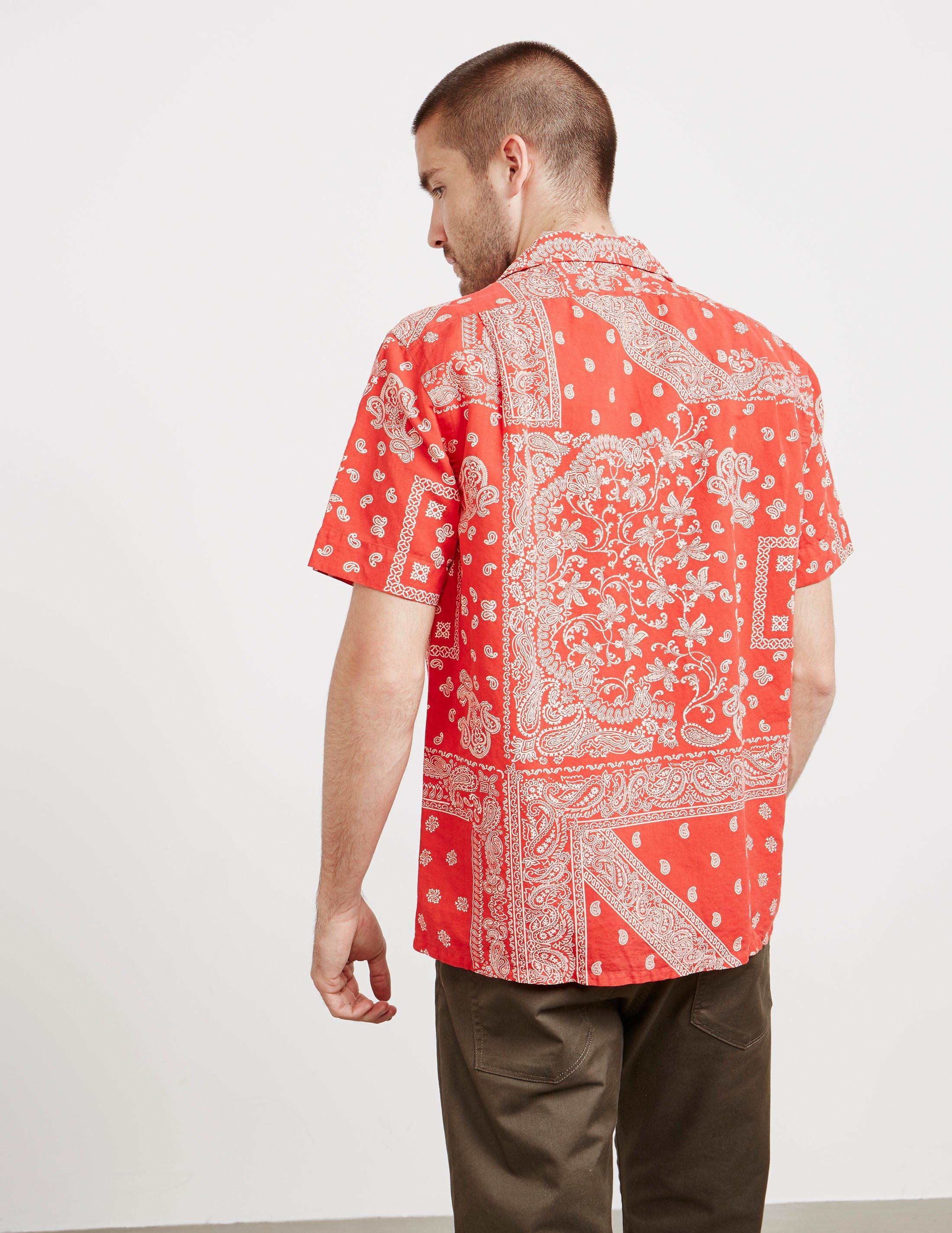 Polo Ralph Lauren Linen Bandana Short Sleeve Tshirt Red for Men Lyst