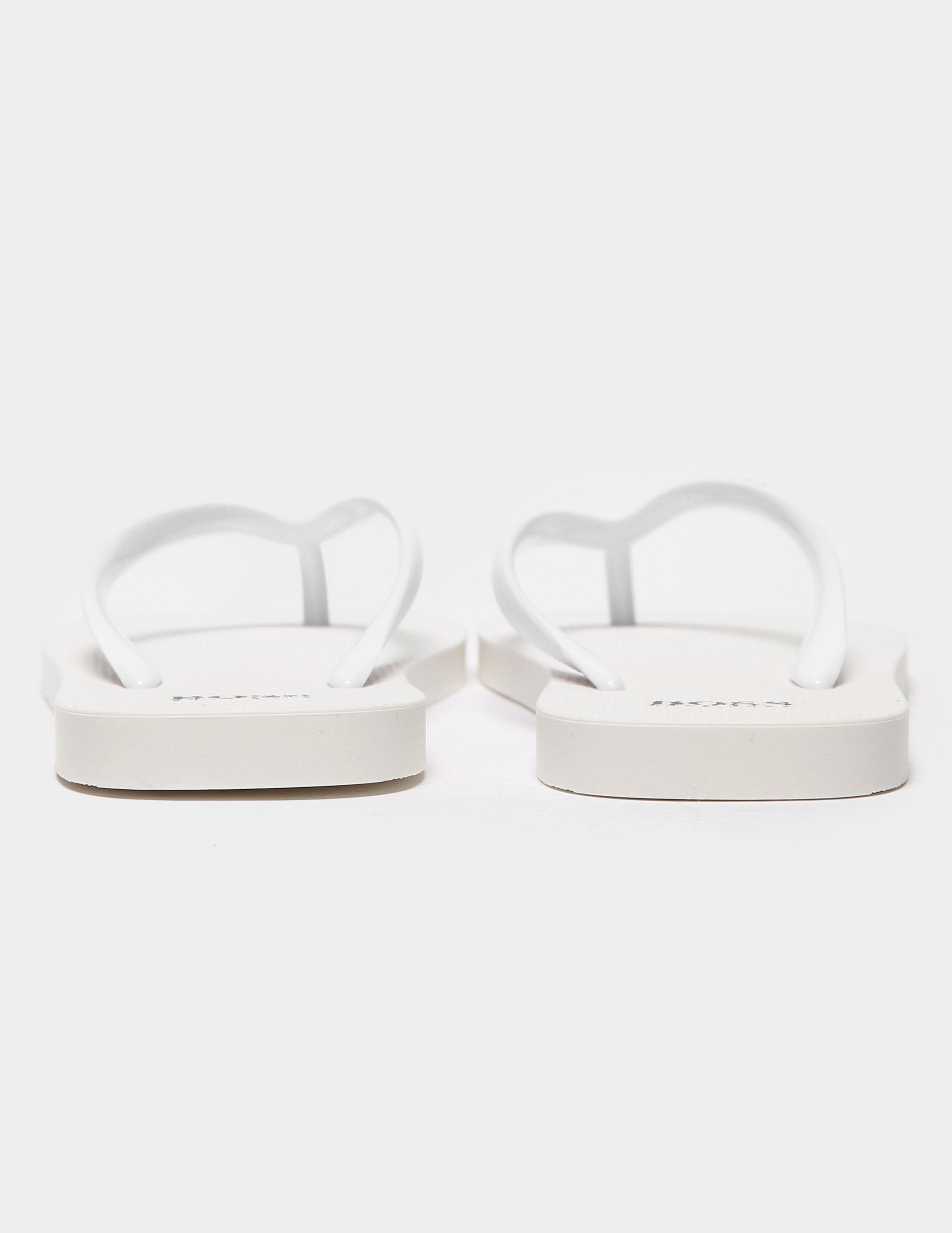 hugo boss flip flops white