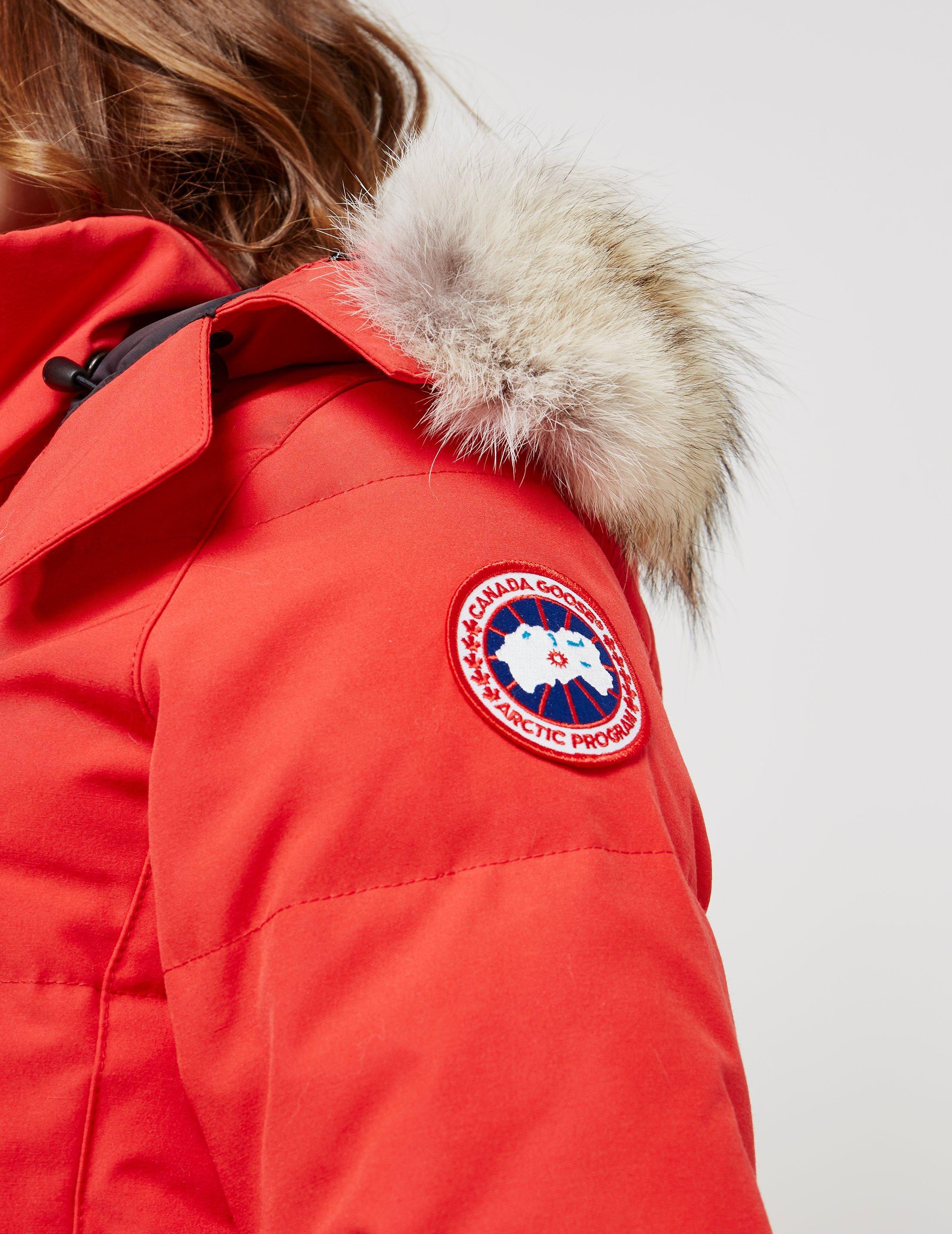 Canada Goose Goose Womens Chelsea Parka Jacket Red Lyst