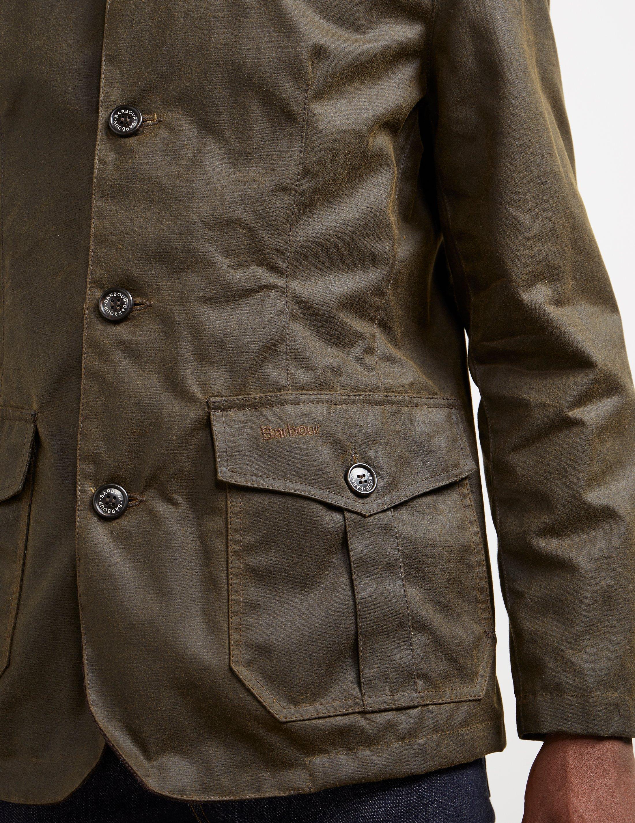 Barbour Lutz Waxed Jacket Green for Men | Lyst
