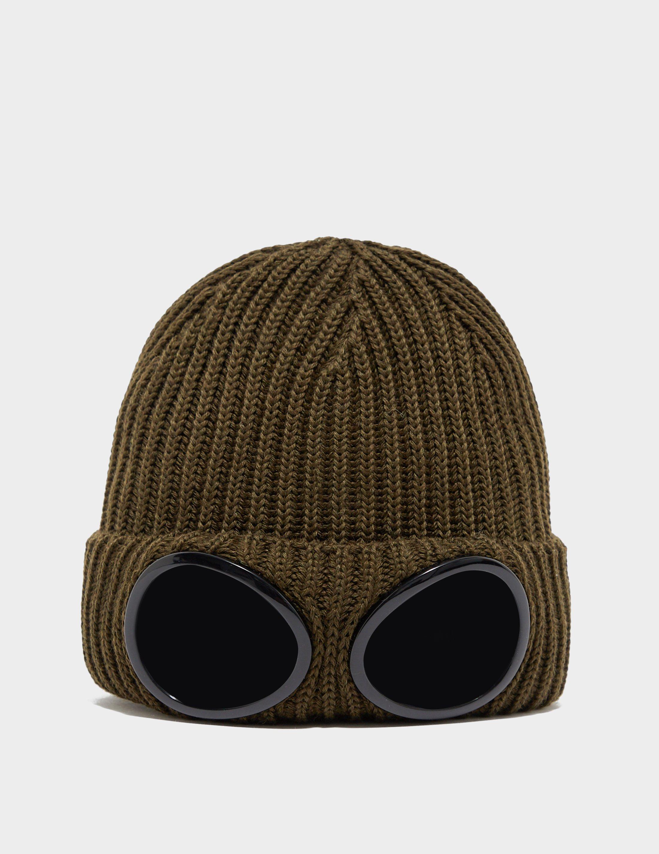 New CP Company Black Army Green Goggle Hat Cap Beanie
