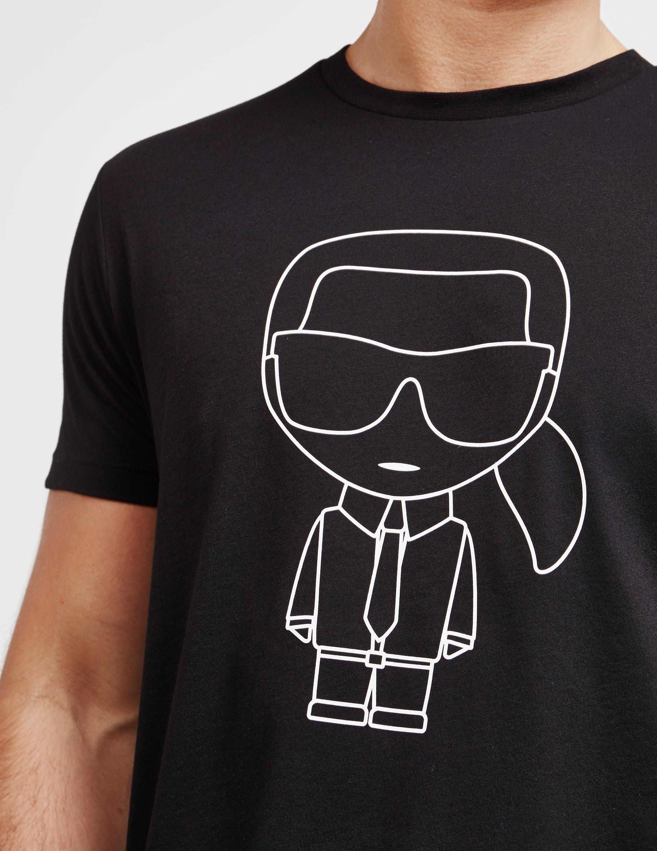 Karl Lagerfeld Stencil Short Sleeve Tshirt Black in Black for Men Lyst