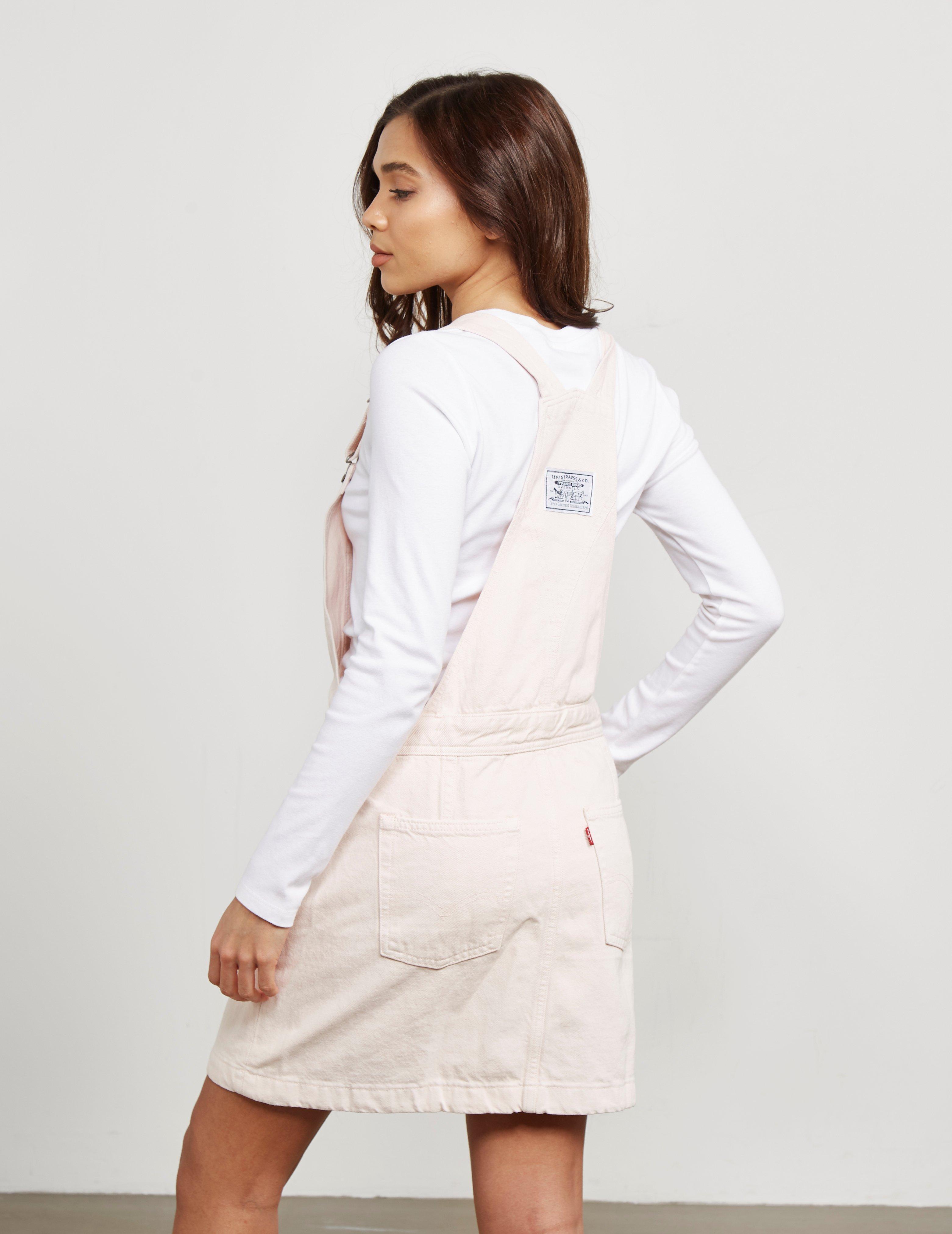 Levi's Levis Norah Dungaree Dress Pink 