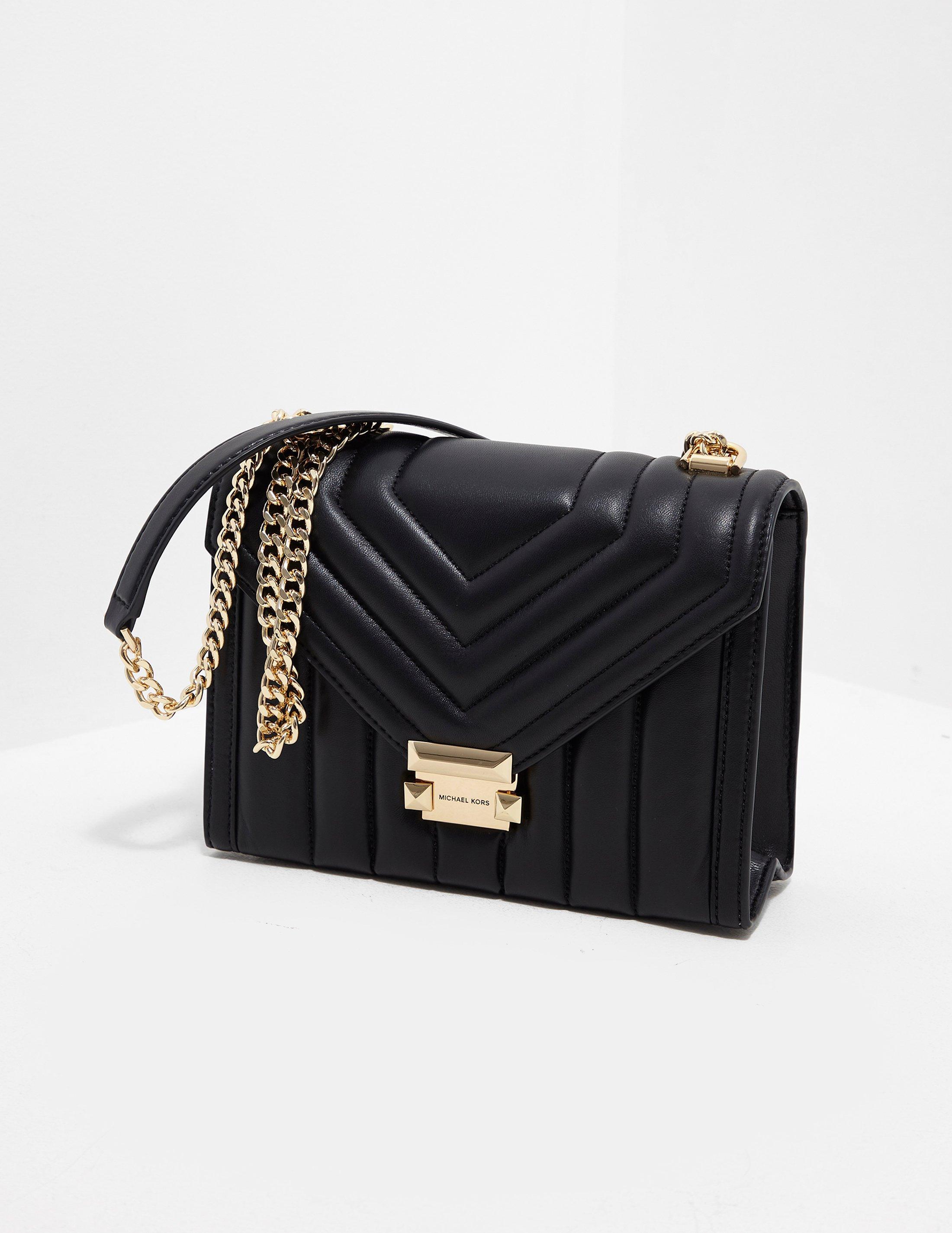 Michael Kors Leather Whitney Quilted Shoulder Bag Black Lyst