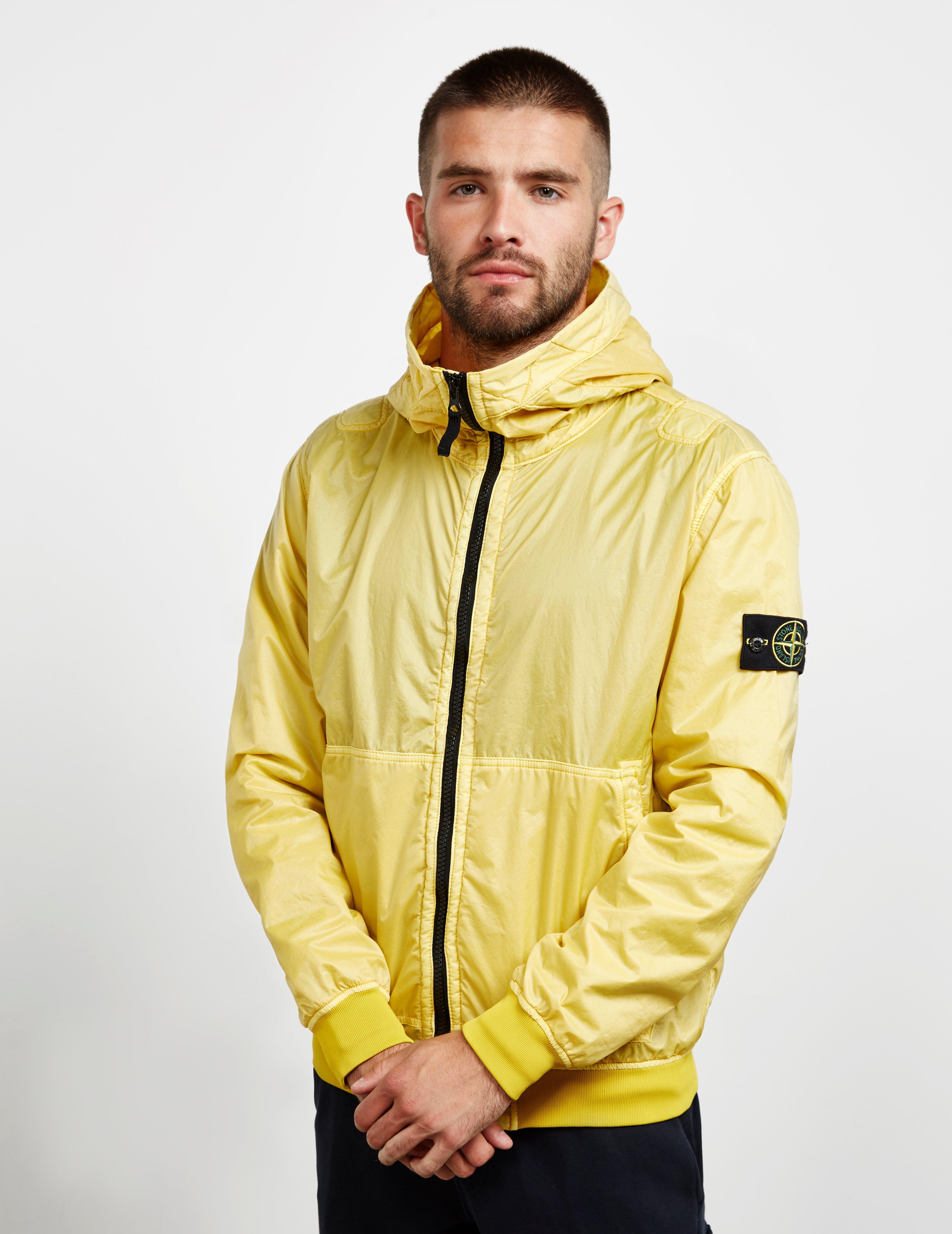 Stone Island Synthetic Mens Lamy Flocked Hooded Bomber Jacket Yellow for  Men - Lyst