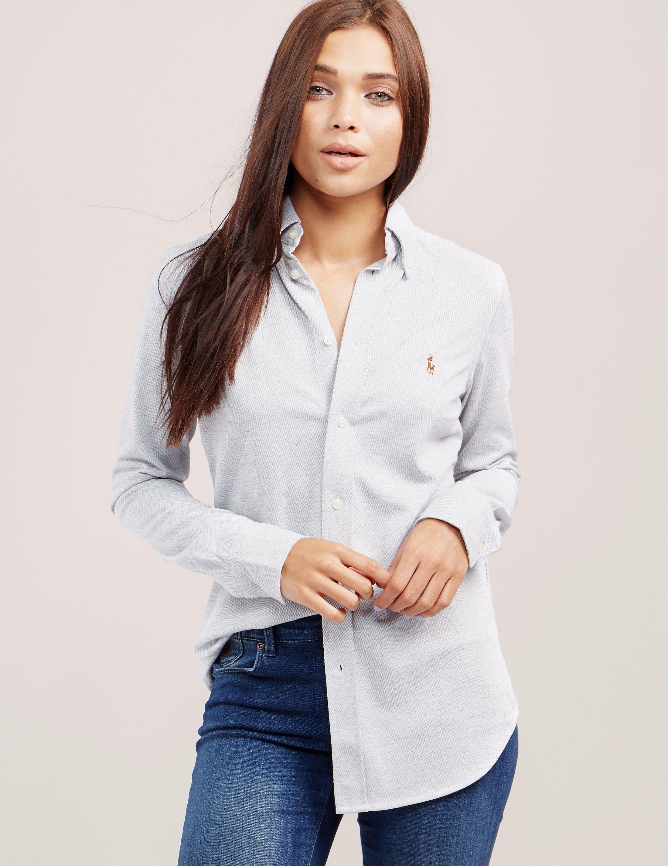 Polo Ralph Lauren Heidi Shirt Grey in Gray - Lyst