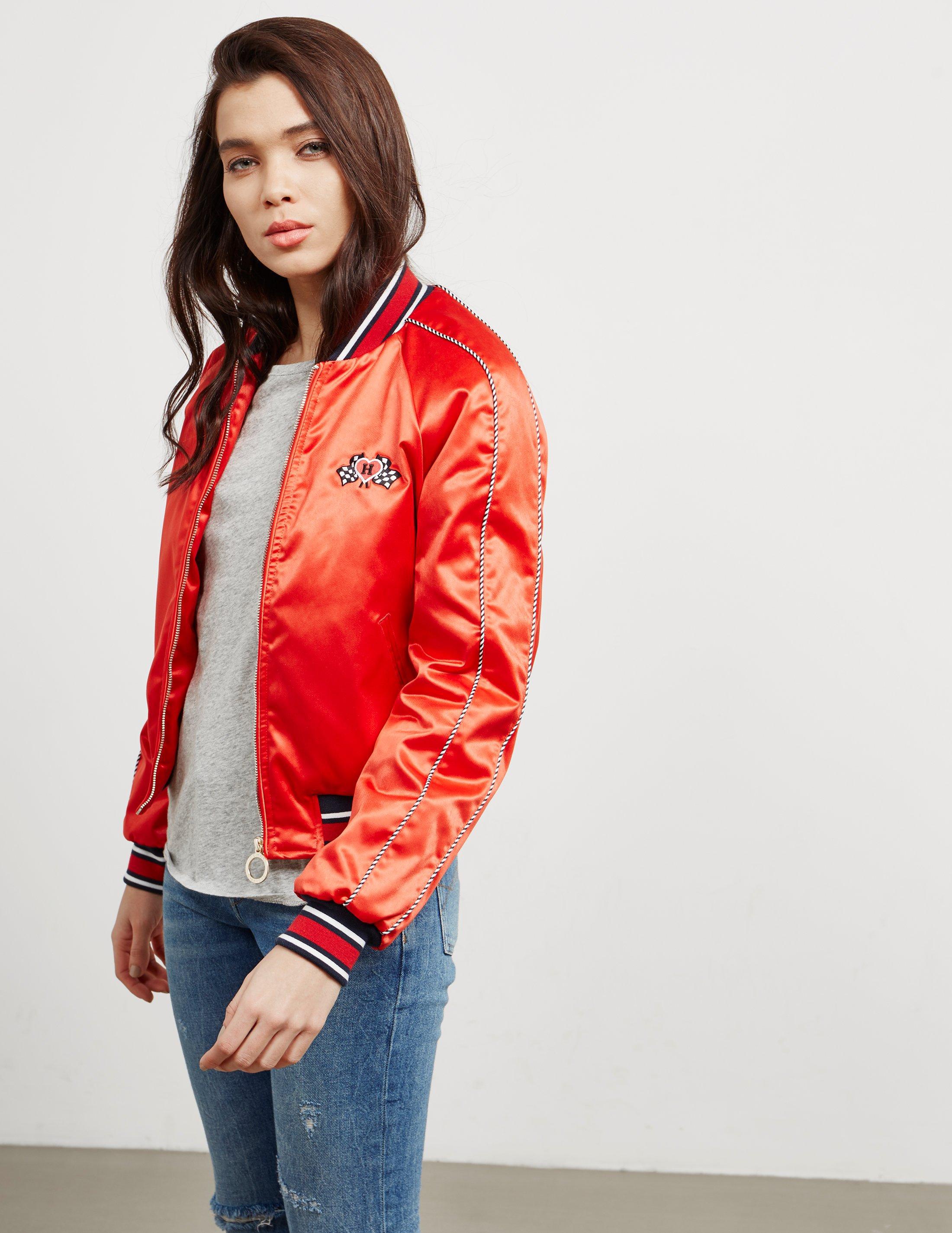 Tommy Hilfiger Womens Sandra Satin Bomber Jacket - Online Exclusive Red -  Lyst