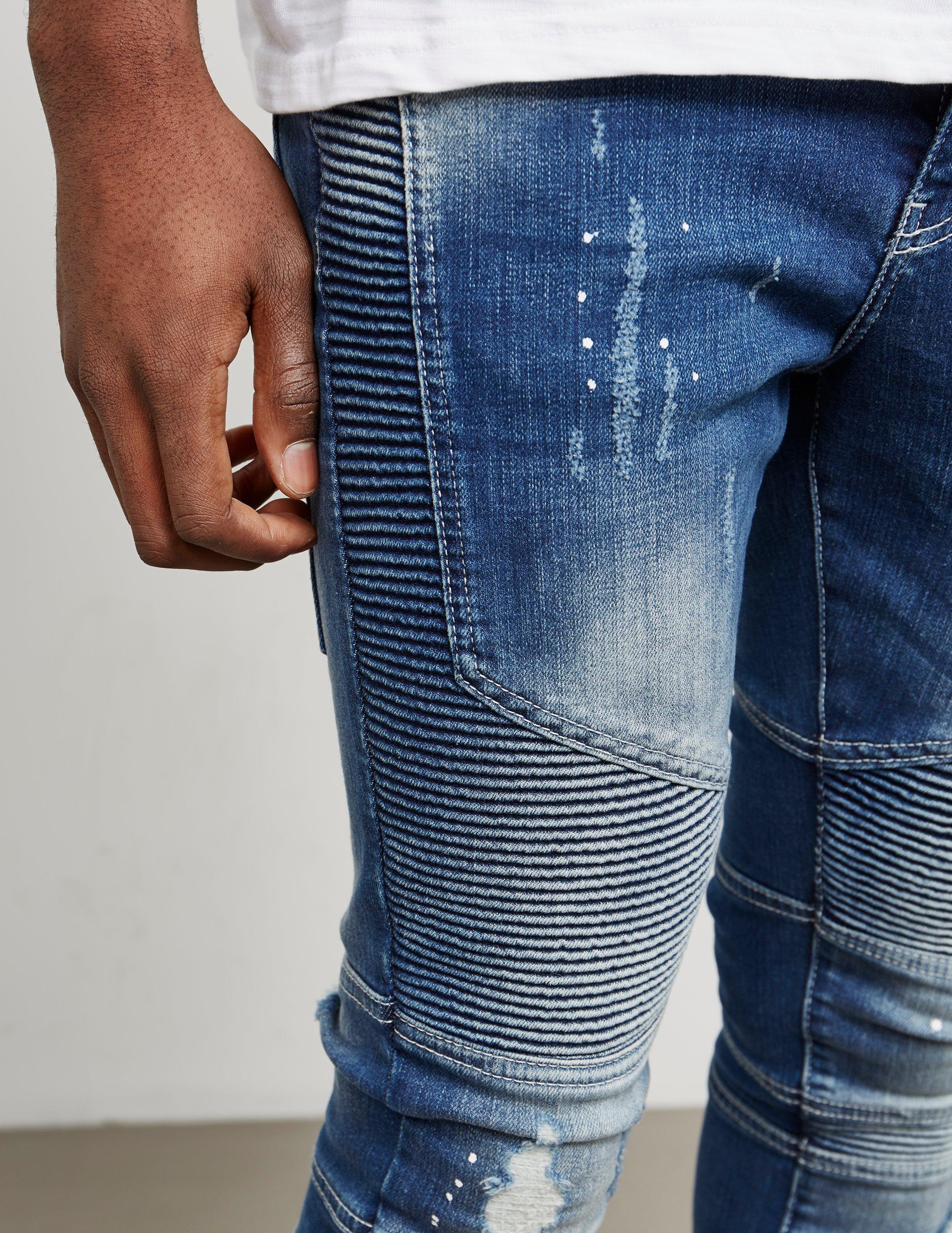 Represent Denim Mens Biker Jean Blue 