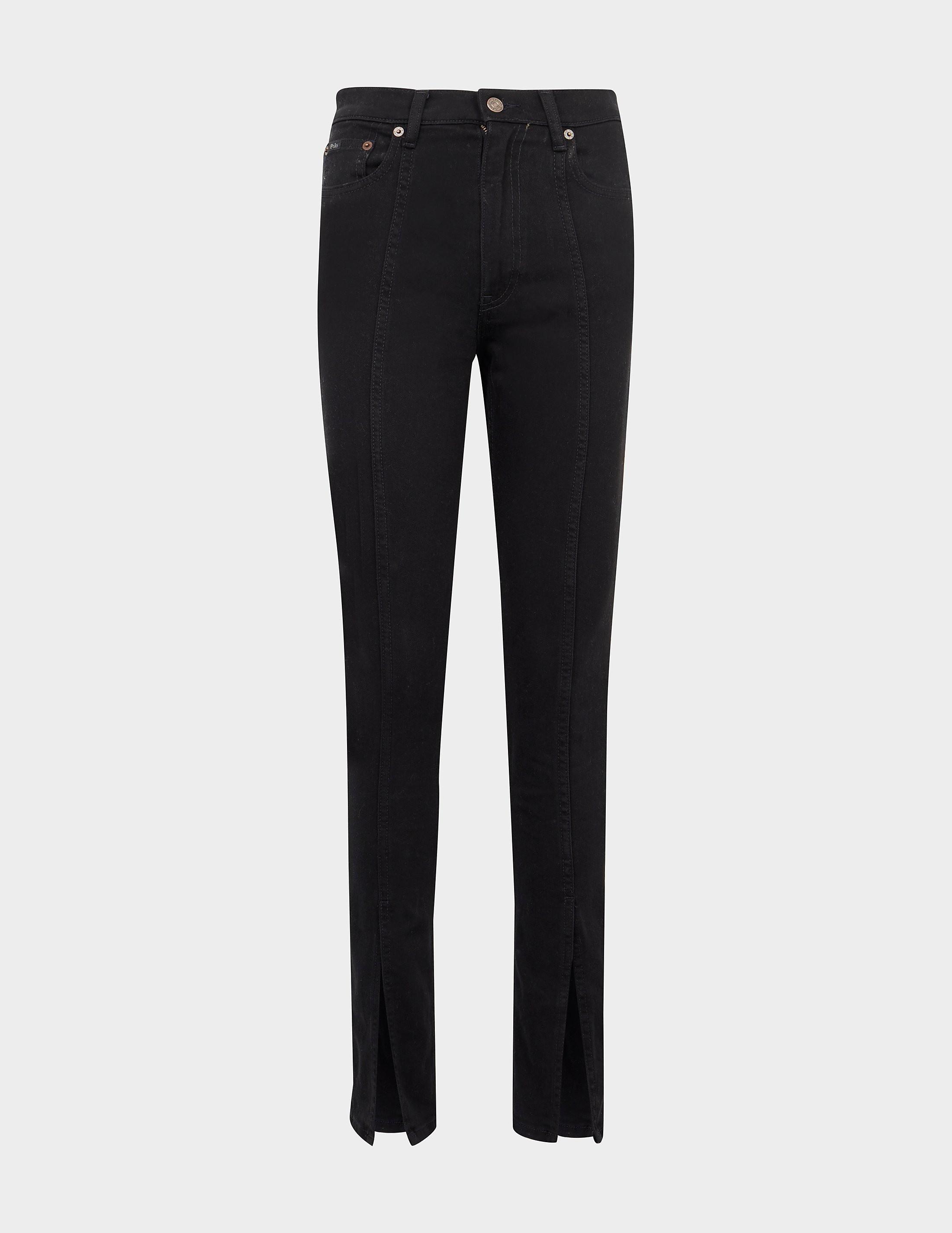 Polo Ralph Lauren Split Ankle Skinny Jeans in Black | Lyst