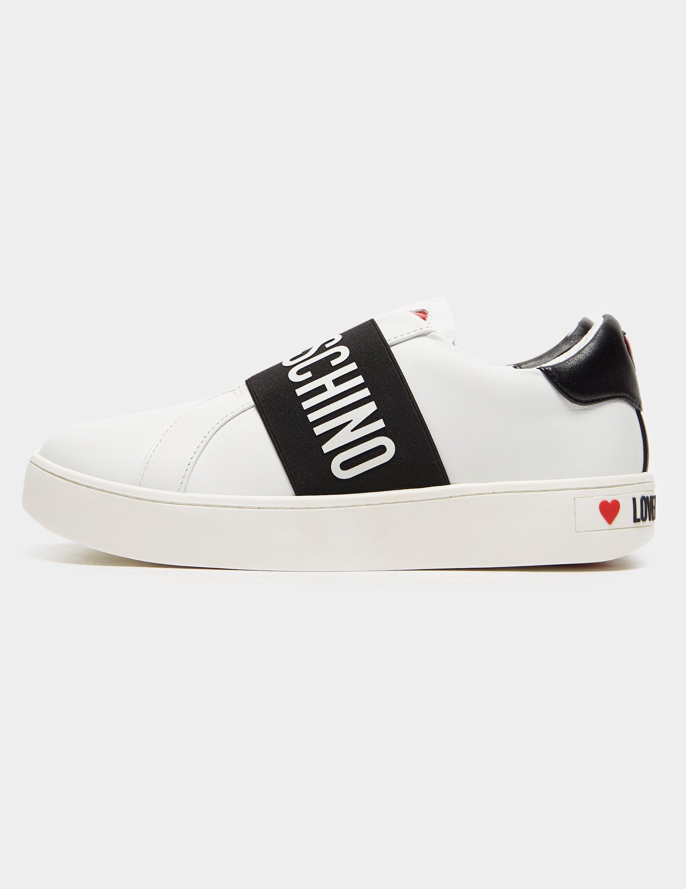love moschino crystal strap trainers