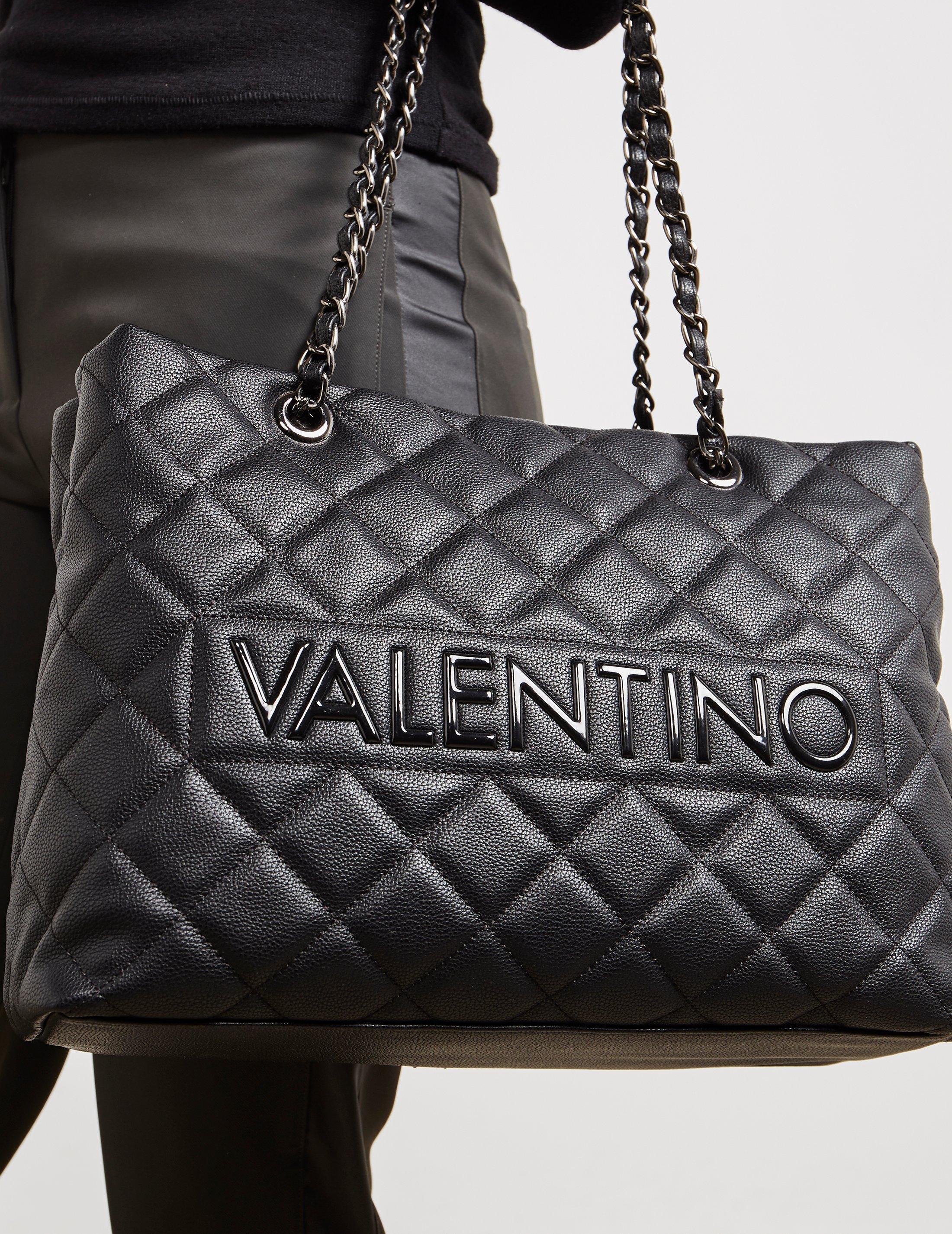Valentino By Mario Valentino Licia Quilted Shopper Black - Lyst