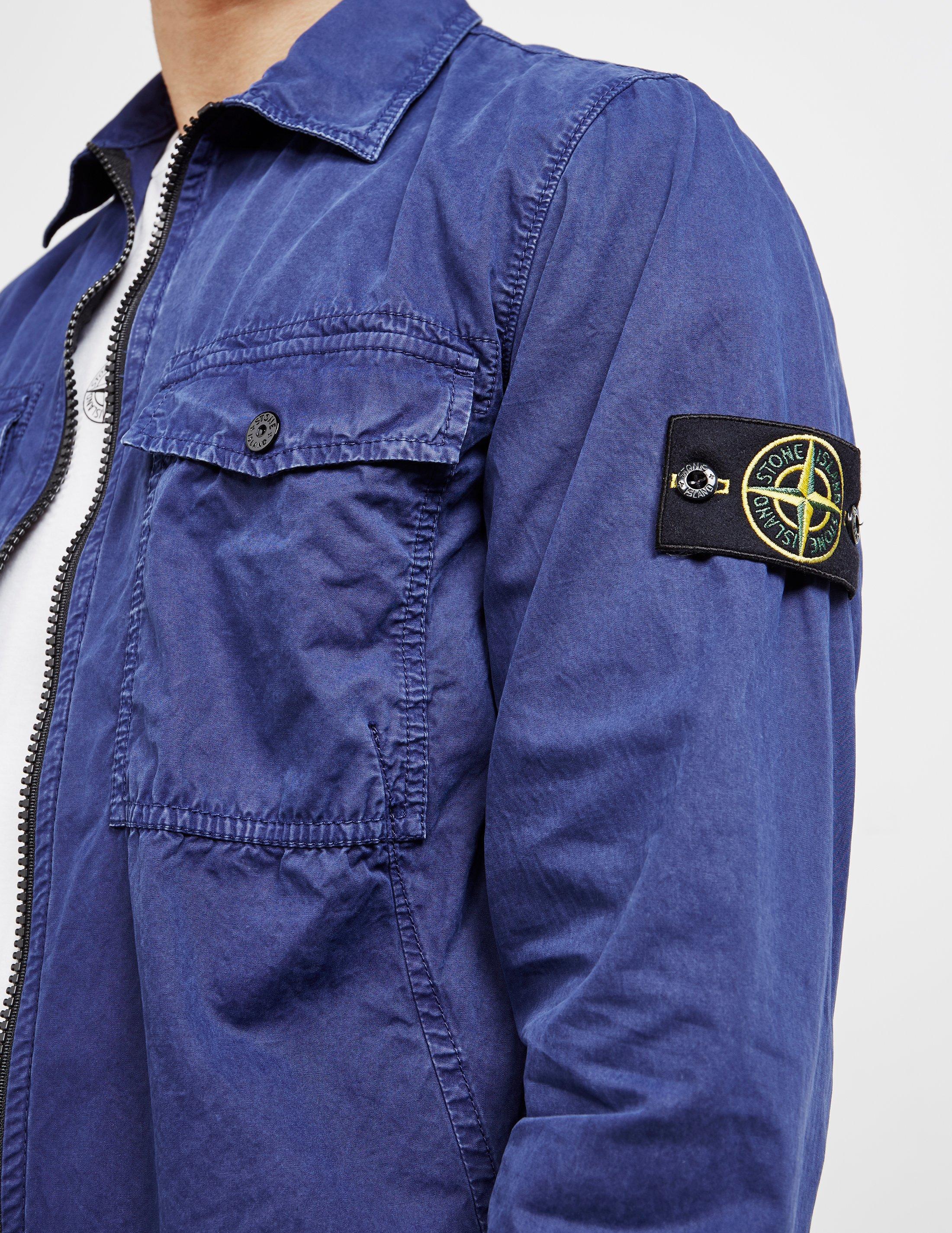baby blue stone island overshirt