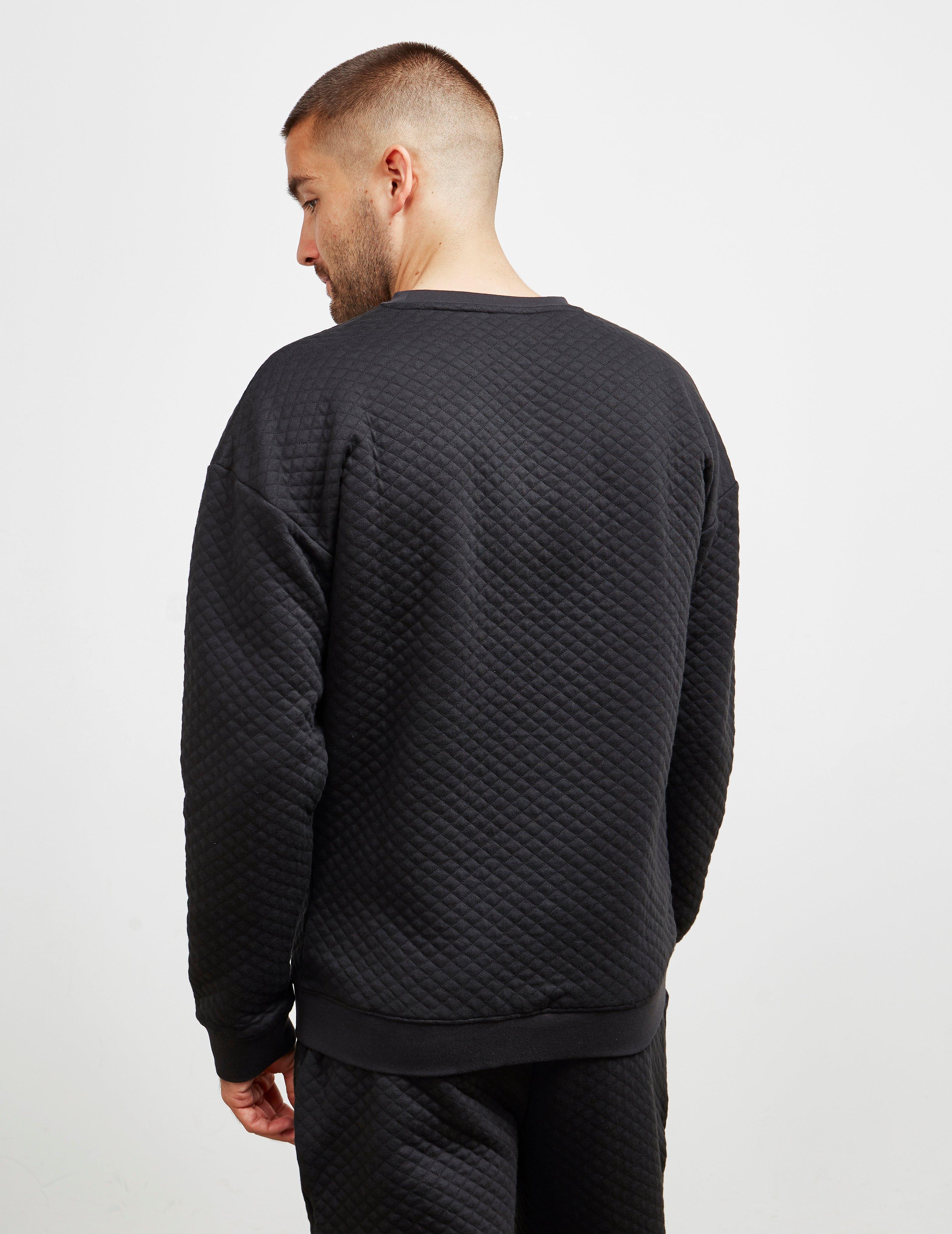 BOSS by HUGO BOSS Quilted Embroidered Sweatshirt Black for Men - Lyst