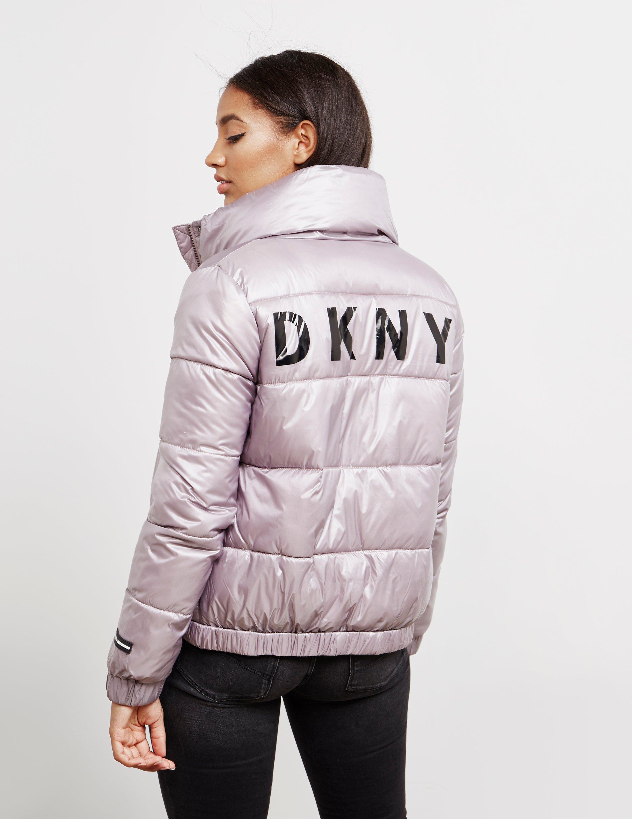 dkny puffer jacket women's red