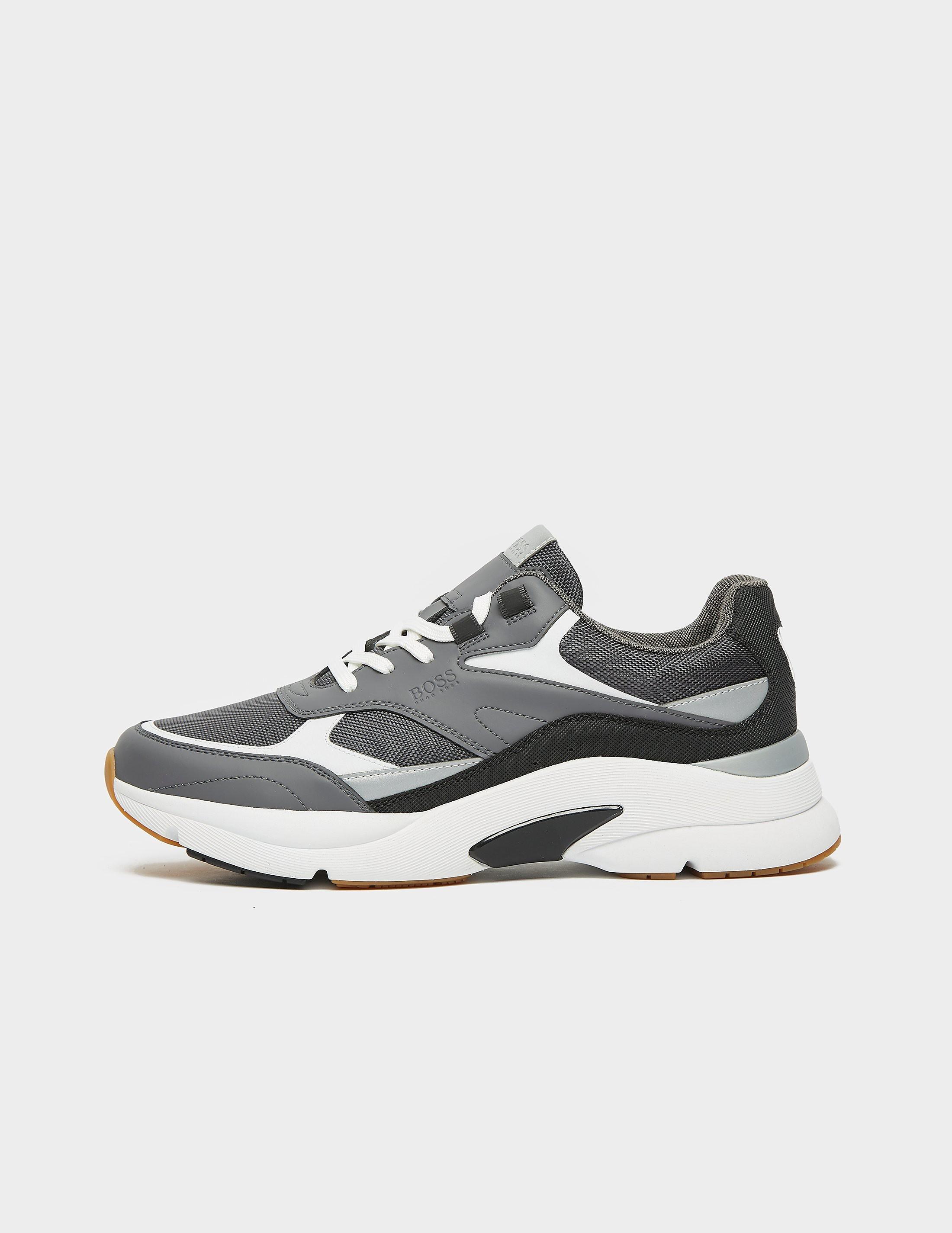 boss ardical runn leather trainers