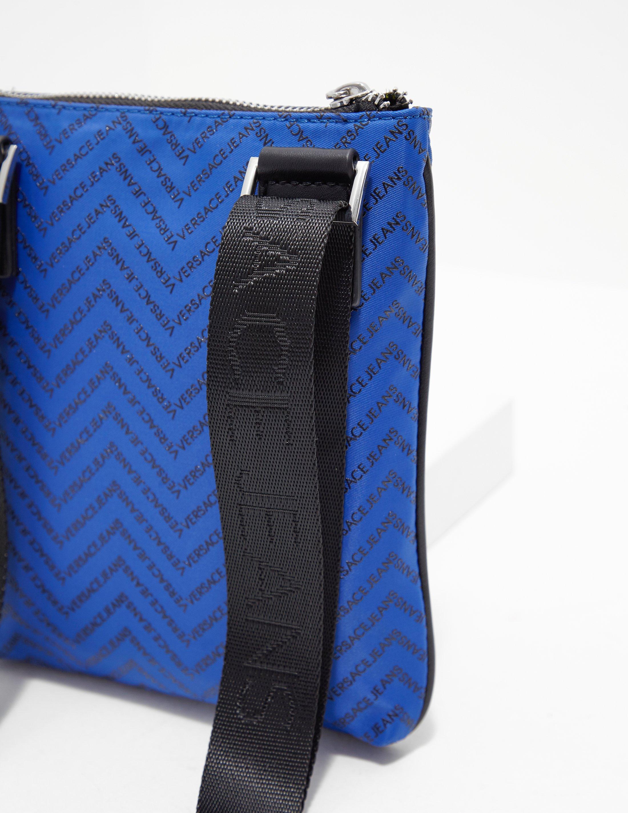 Versace Jeans Couture Denim Linea Chevron Small Item Bag Blue for Men | Lyst