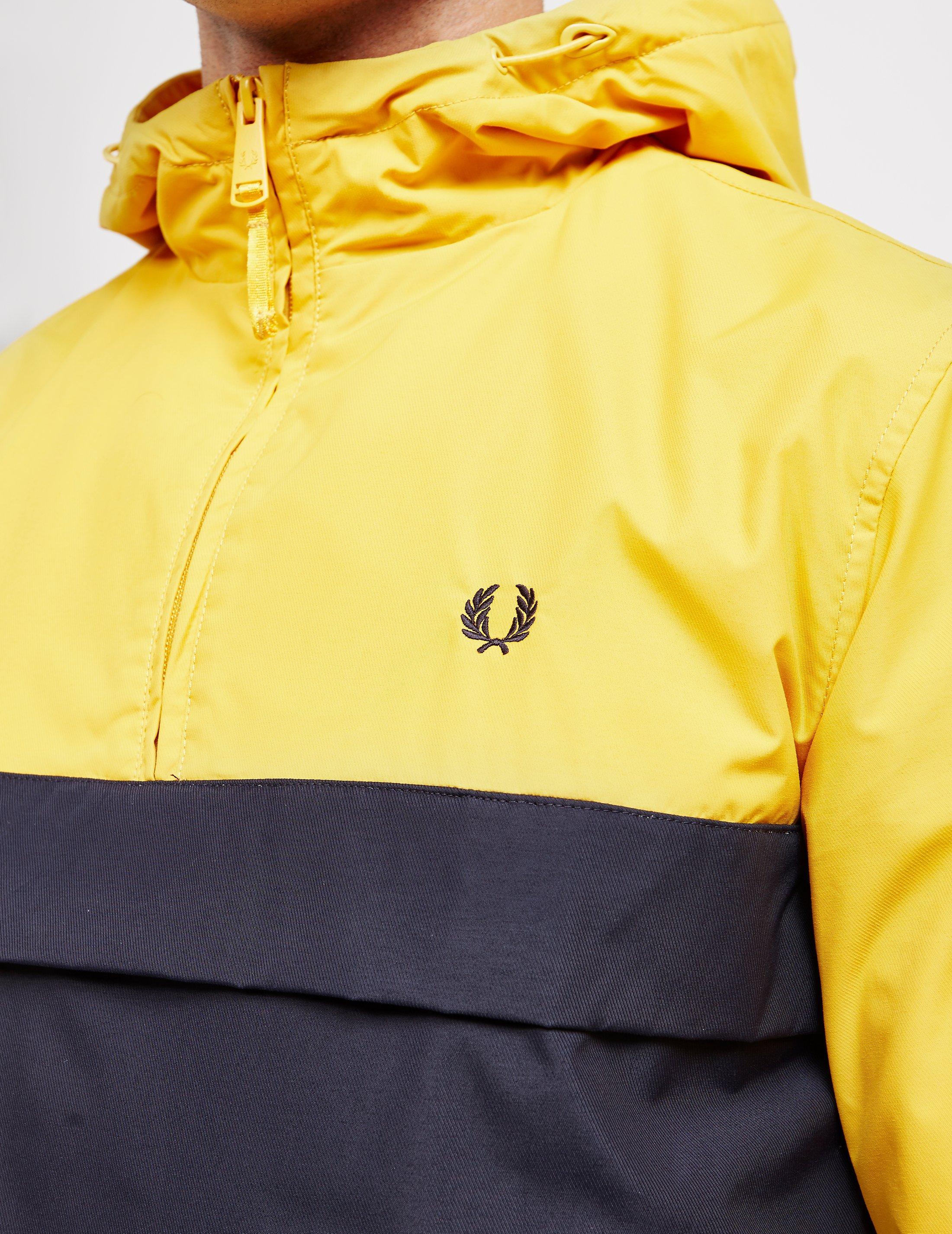 fred perry half zip panelled jacket