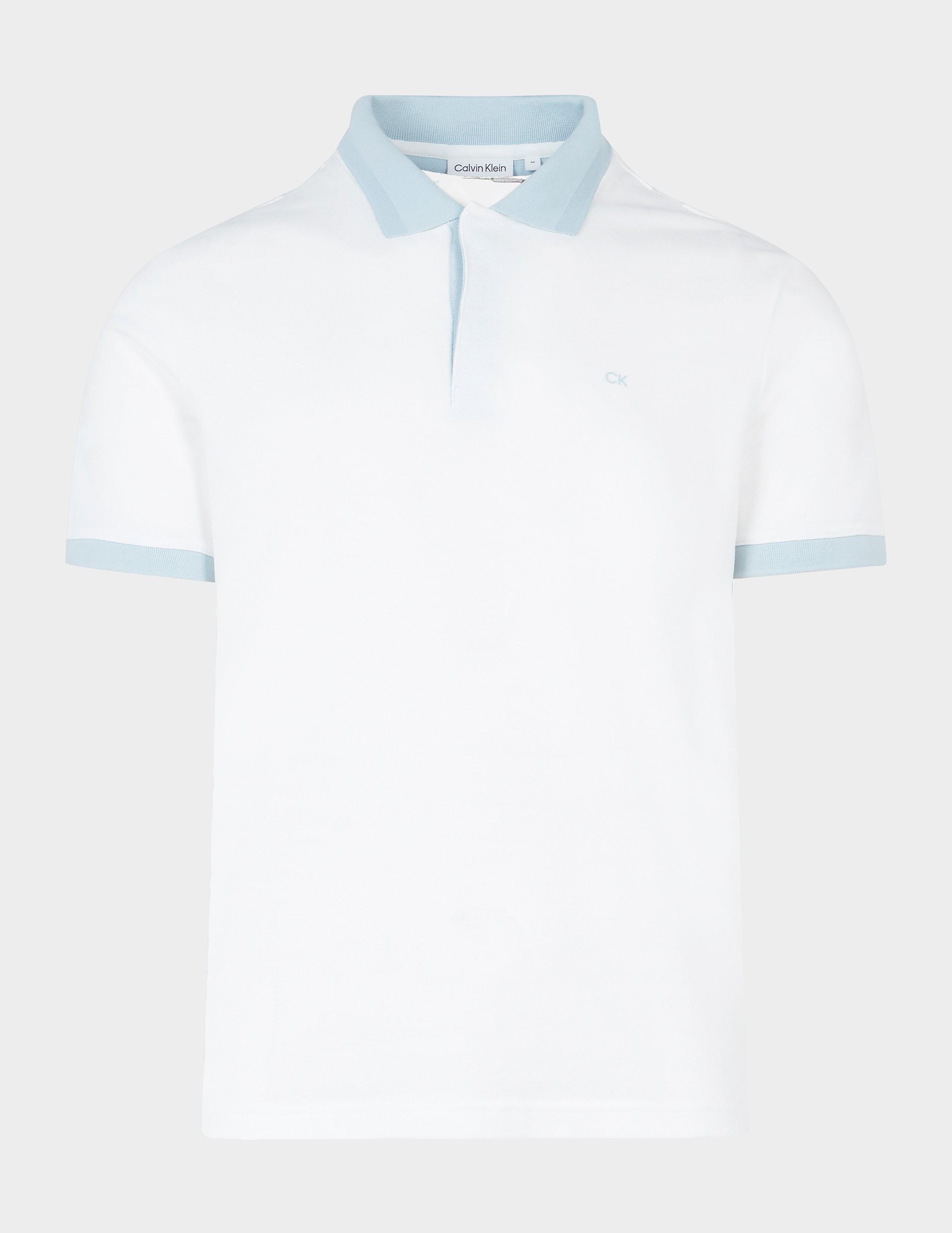 Calvin Klein Block Colour Polo Shirt in White for Men | Lyst