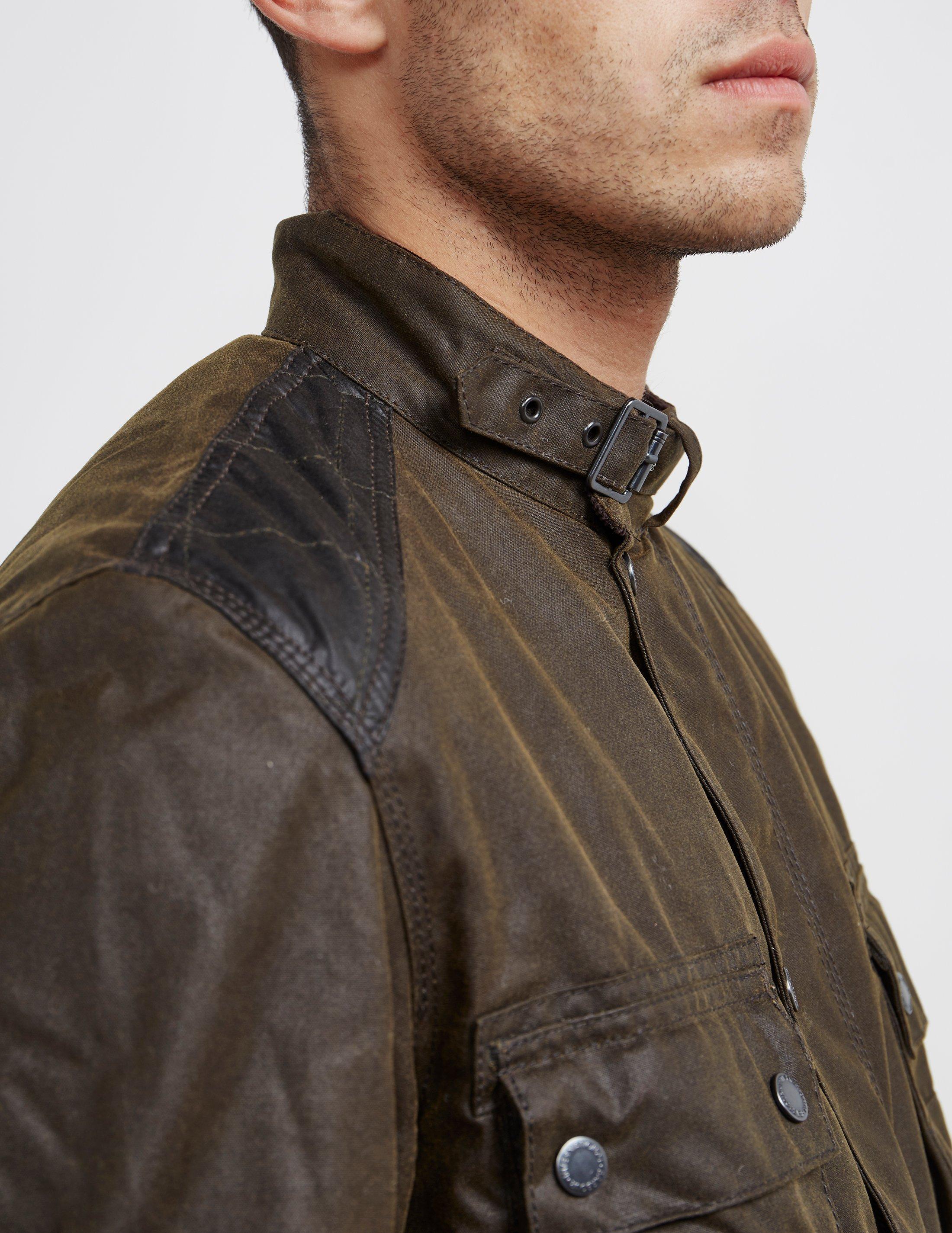 Barbour International Weir Waxed Jacket in Green for Men | Lyst