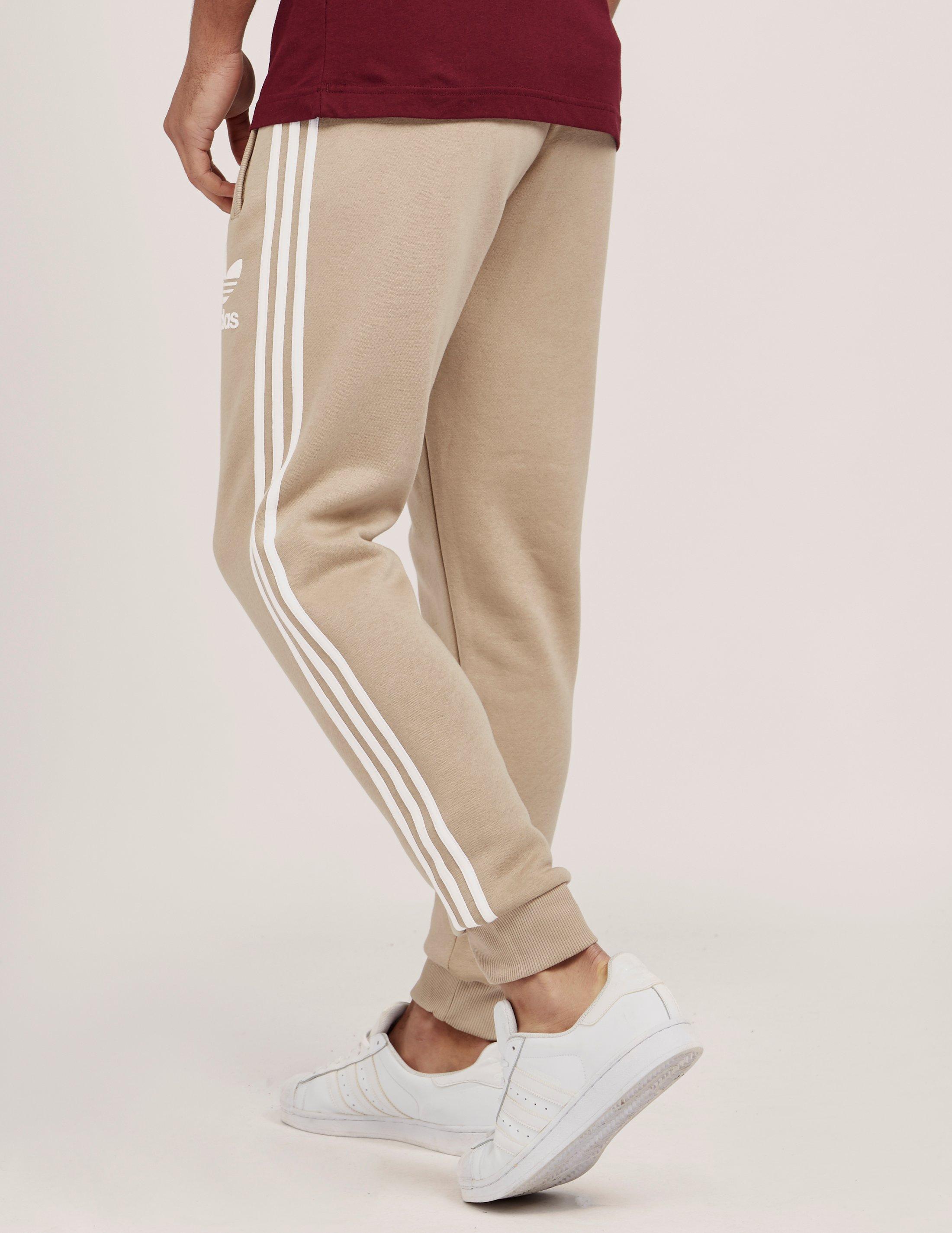 adidas Originals Fleece Mens California Cuffed Track Pants Stone/white for  Men - Lyst