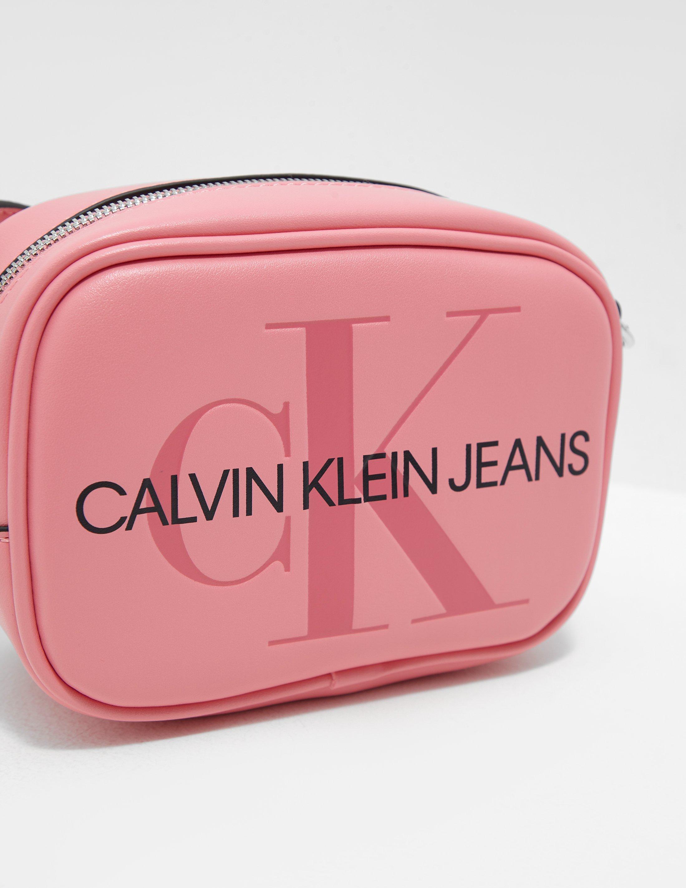 Calvin Klein Denim Monogram Camera Shoulder Bag Pink Lyst