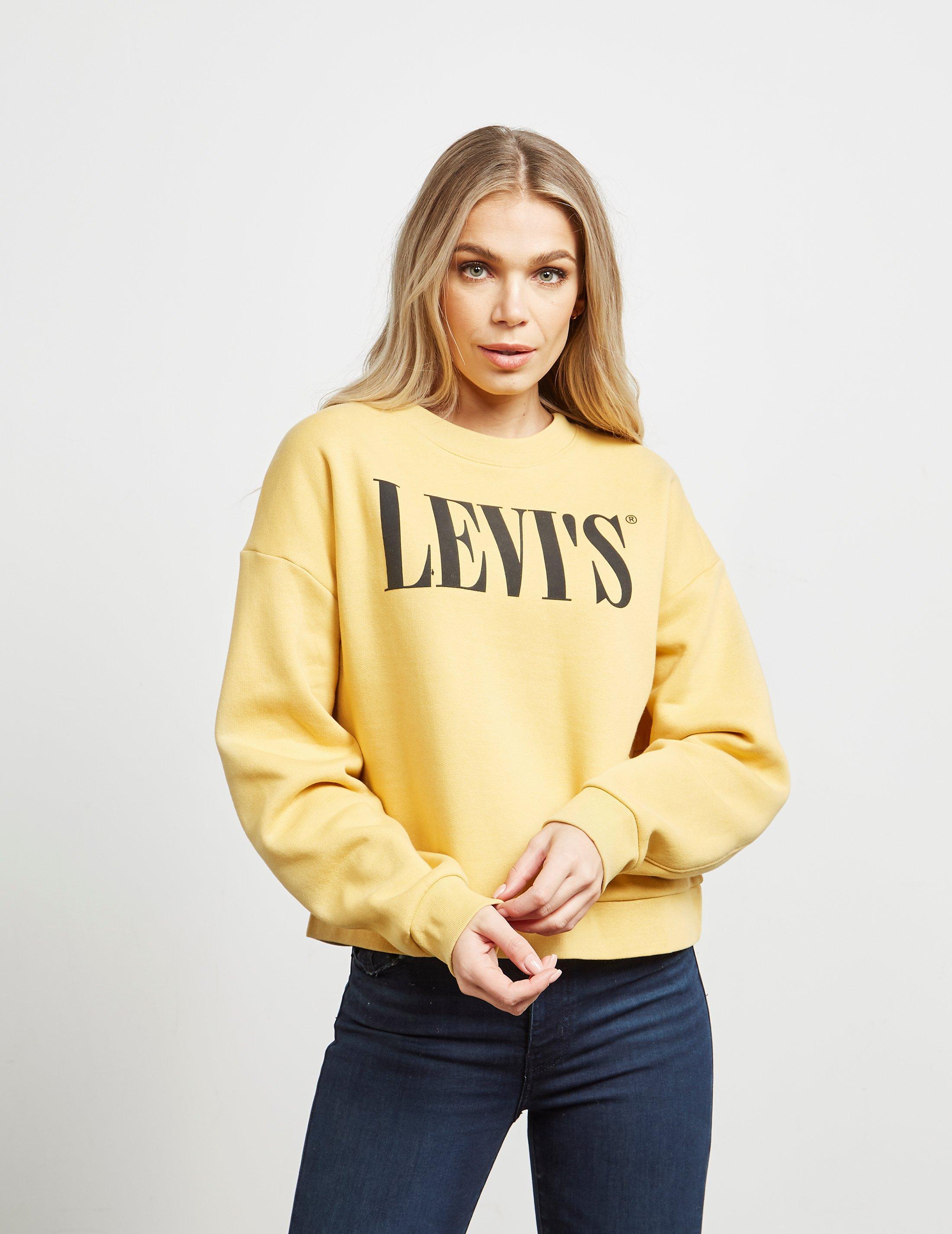 Levi's Denim Graphic Diana Crew in Yellow - Lyst