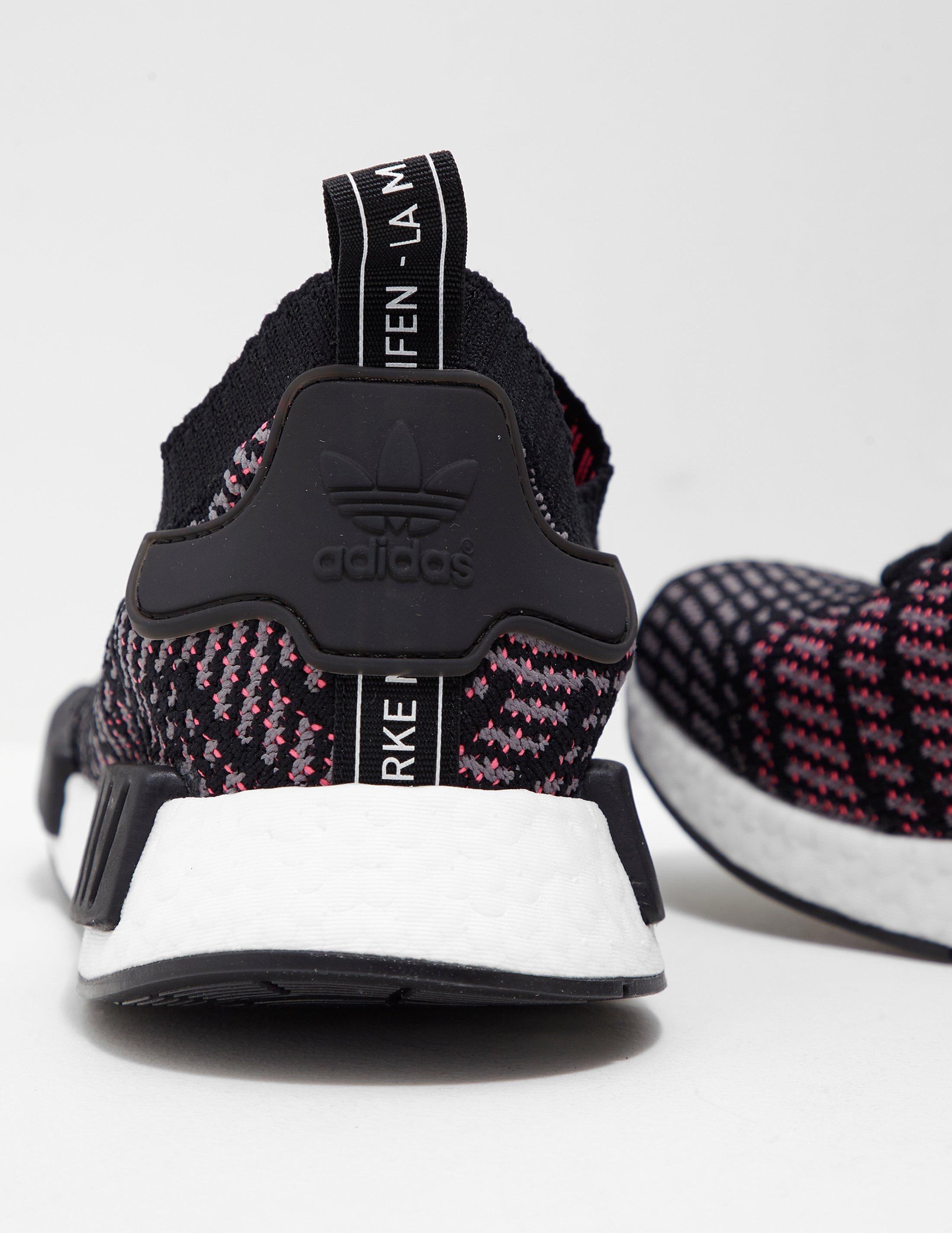 adidas Originals Mens Nmd_r1 Stlt Primeknit Black/pink for ...