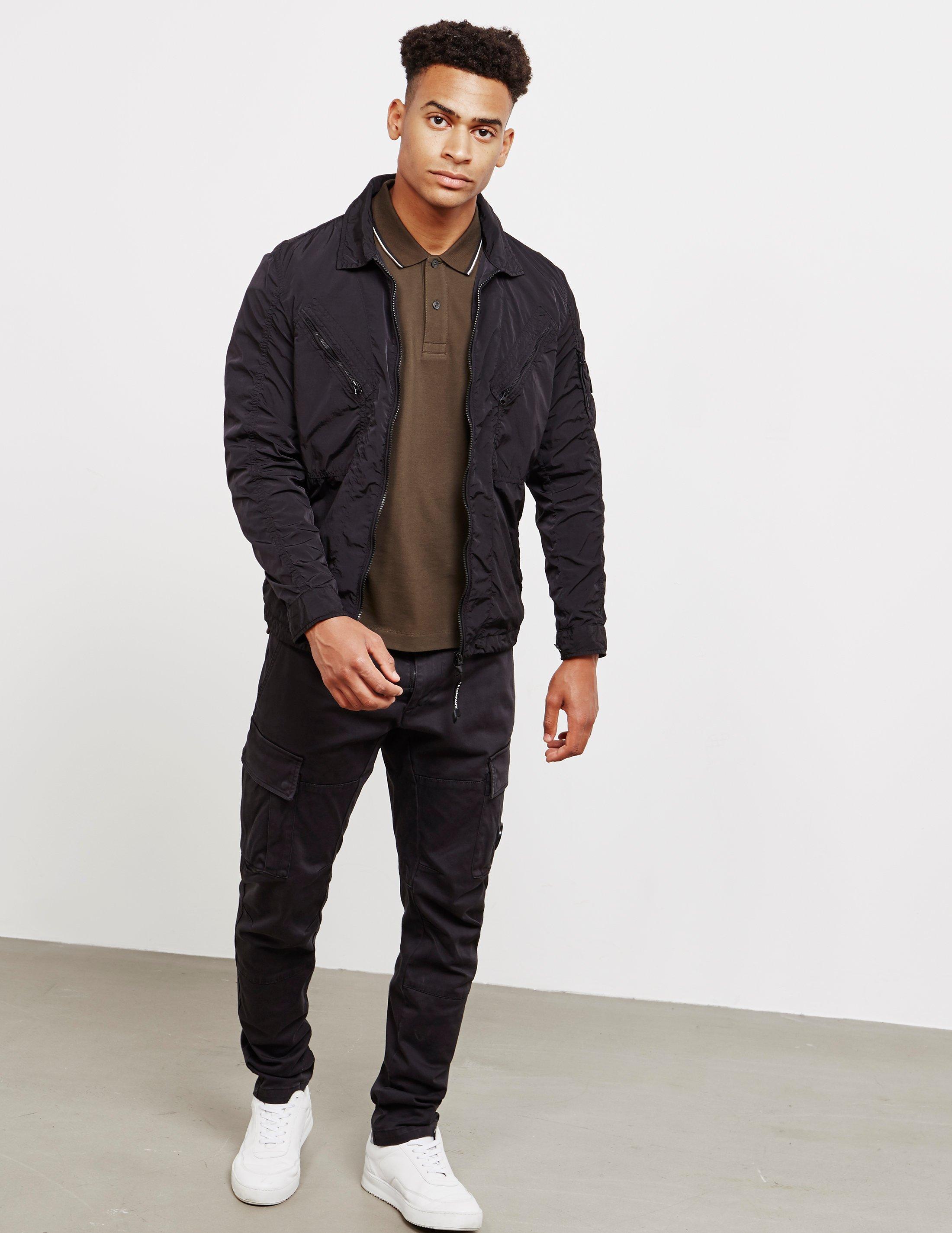 Synthetic Mens Chrome Overshirt Black 