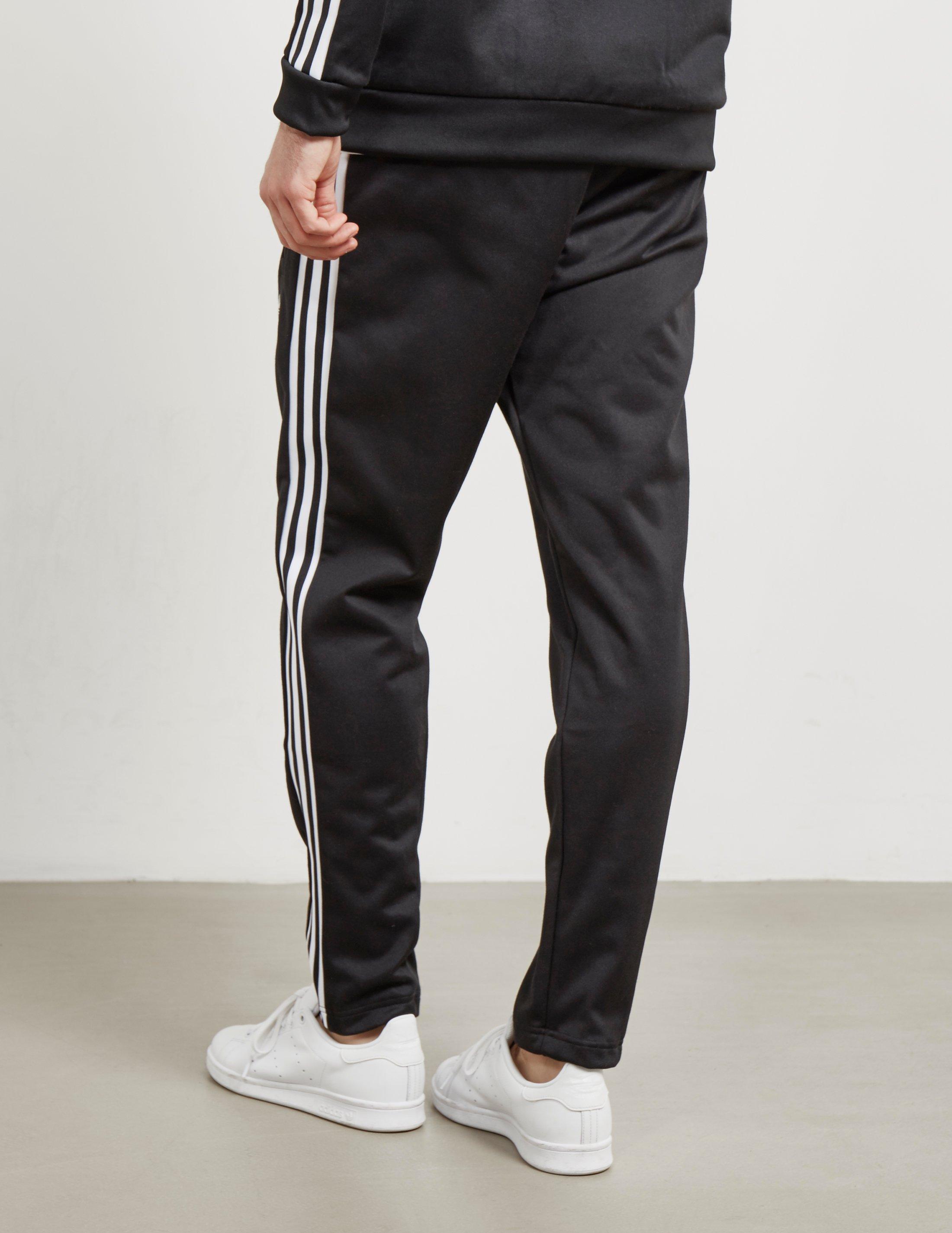 adidas Originals Cotton Mens Beckenbauer Cuffed Track Pants Black for Men - Lyst