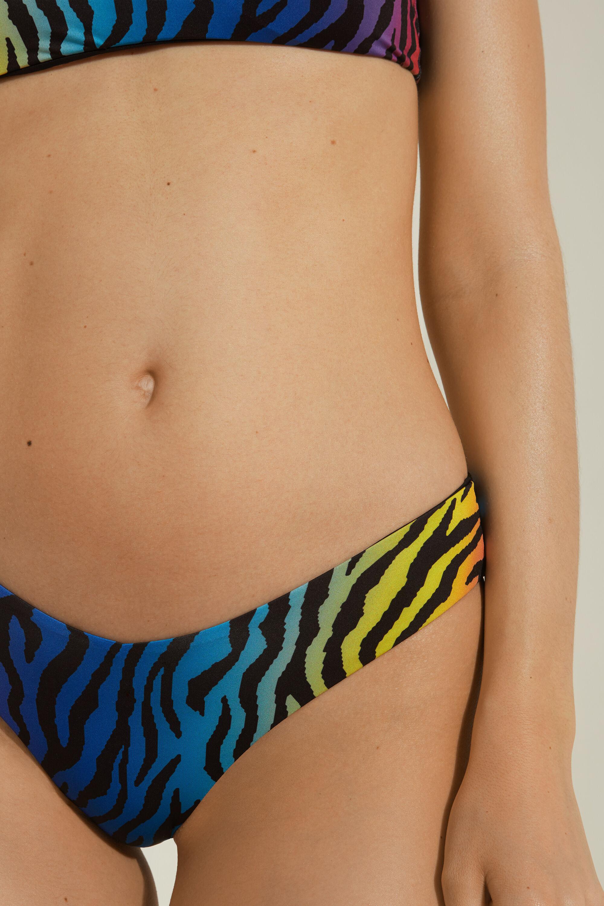 Bikini Slip Sgambato a V Zebra Color di Tezenis in Blu | Lyst