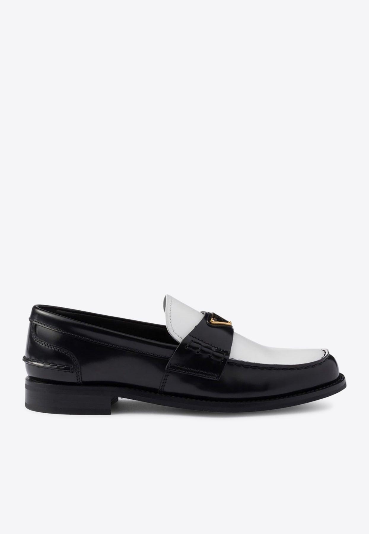 Prada black loafers womens deals