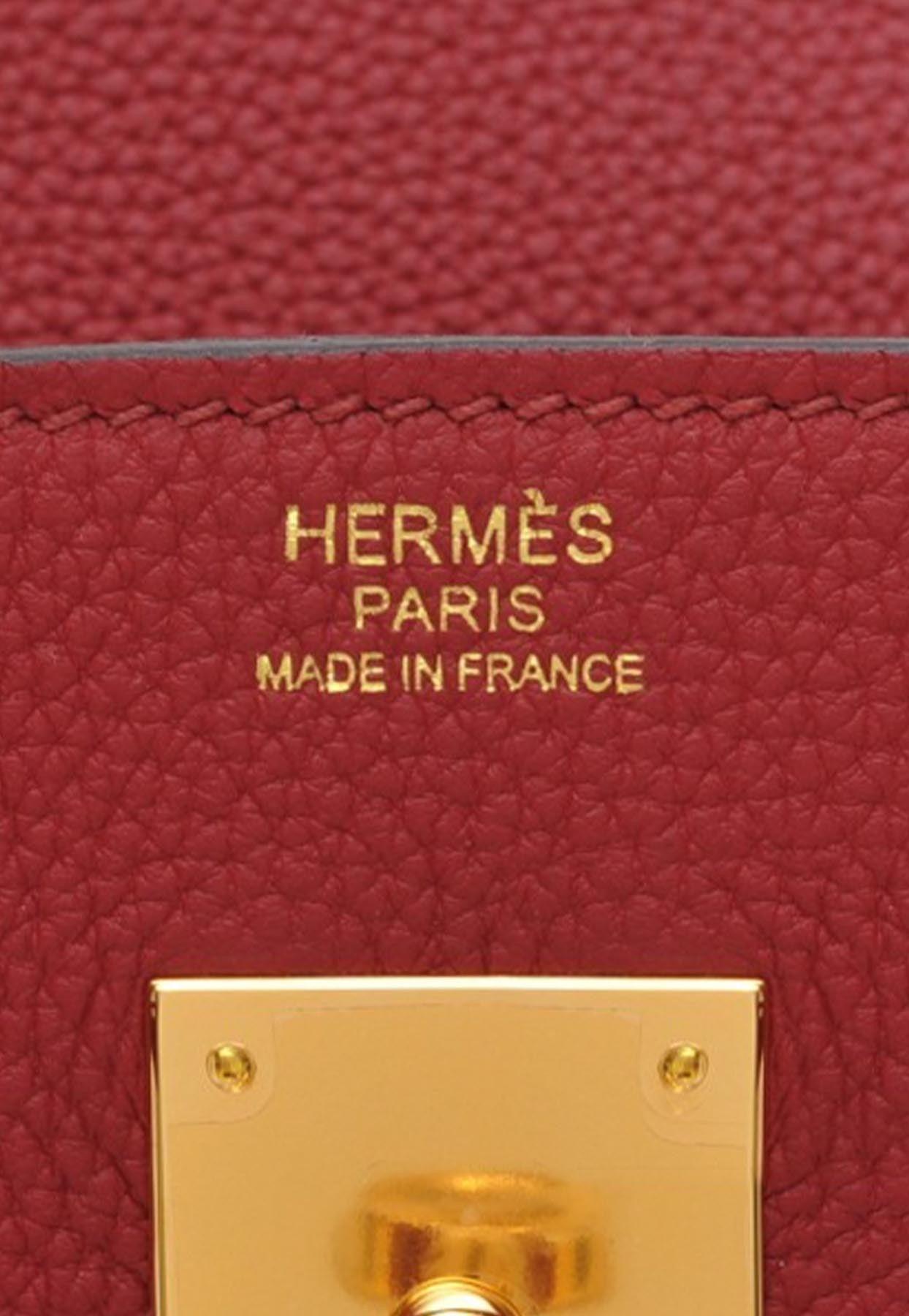 Hermes Birkin bag 30 Rouge H Togo leather Gold hardware