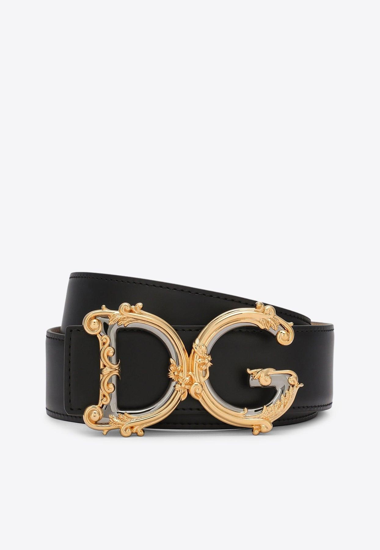 Baroque buckle hot sale leather belt