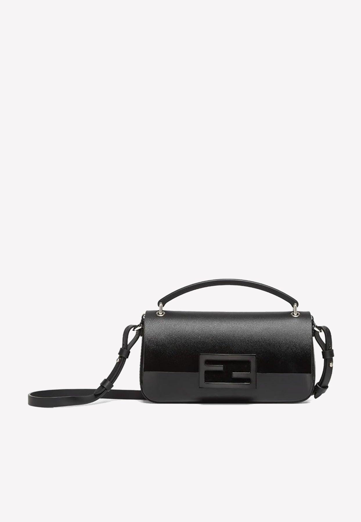 Fendi Baguette Patent Leather Top Handle Bag in Black Lyst Canada