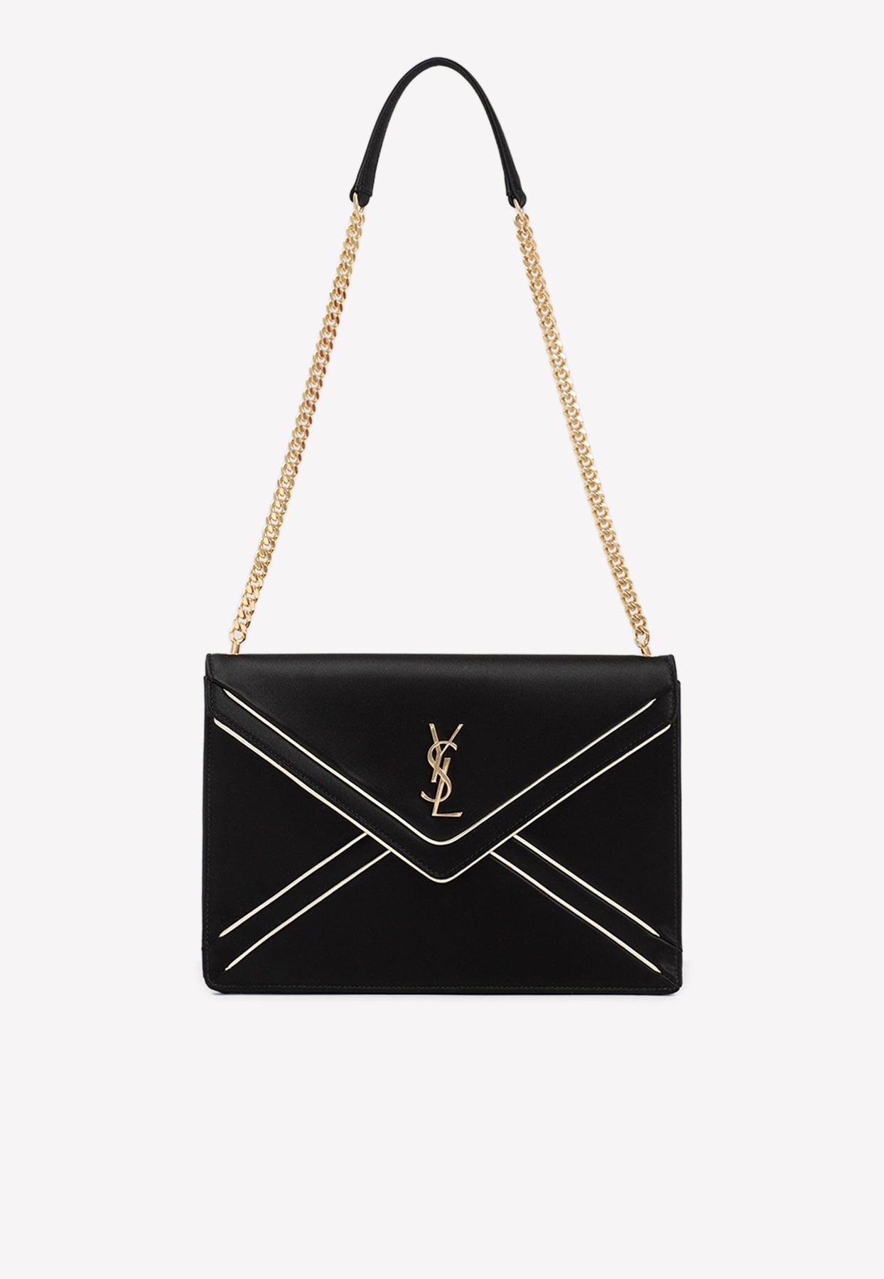 Saint Laurent Gaby Shoulder Bag In Leather in White | Lyst