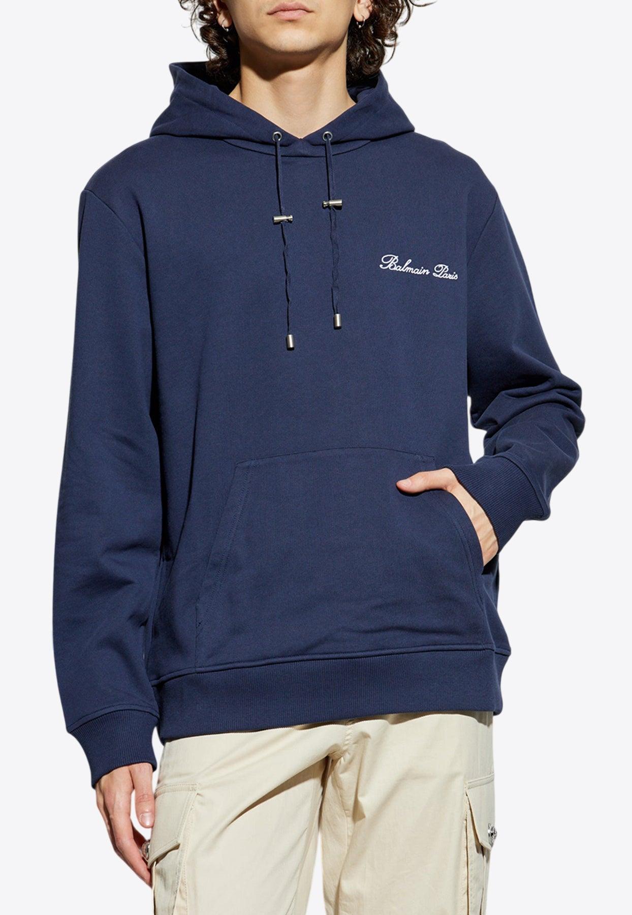 関税＆送料込み】Balmain Embroidered Hooded Sweatshirt
