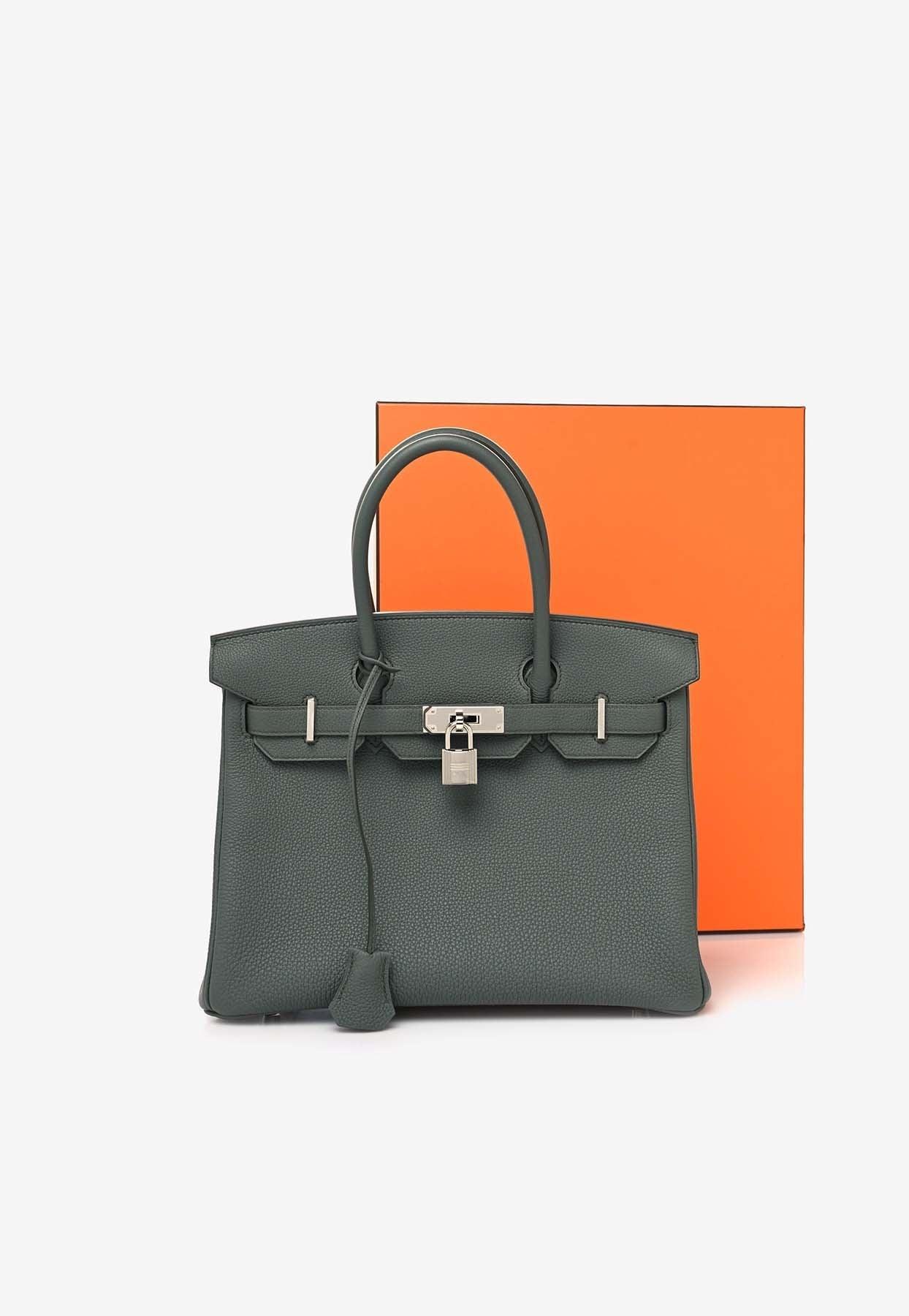 Hermès Birkin 30 In Vert Amande Togo Leather With Palladium