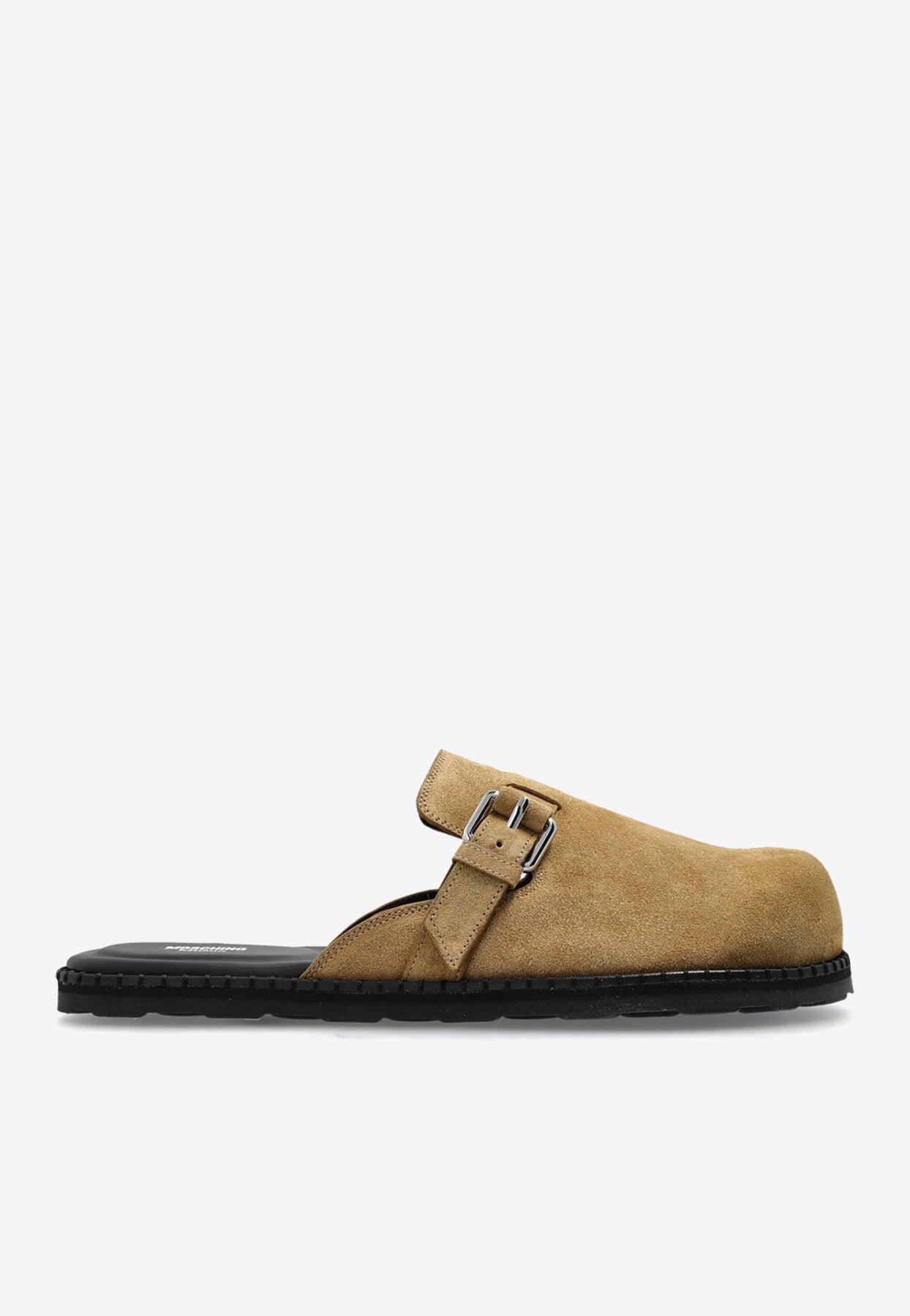 【Moschino】5mmローカットレザーサンダル Moschino Logo Leather Sandals | Saks Fifth Avenue