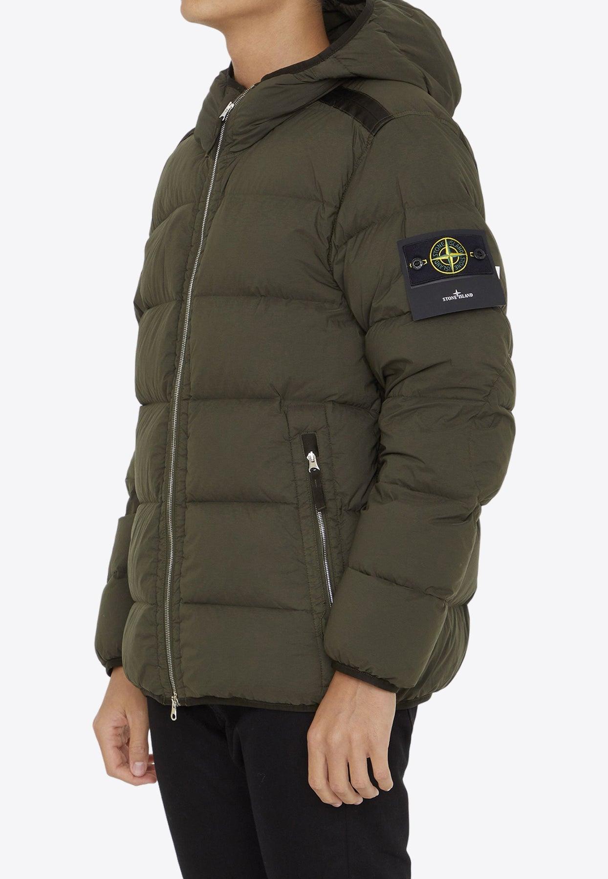 Stone island hooded padded jacket sales