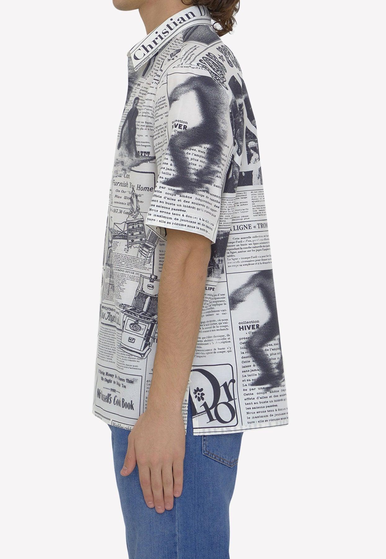 Dior X Erl Short-sleeved Printed Shirt in White for Men | Lyst