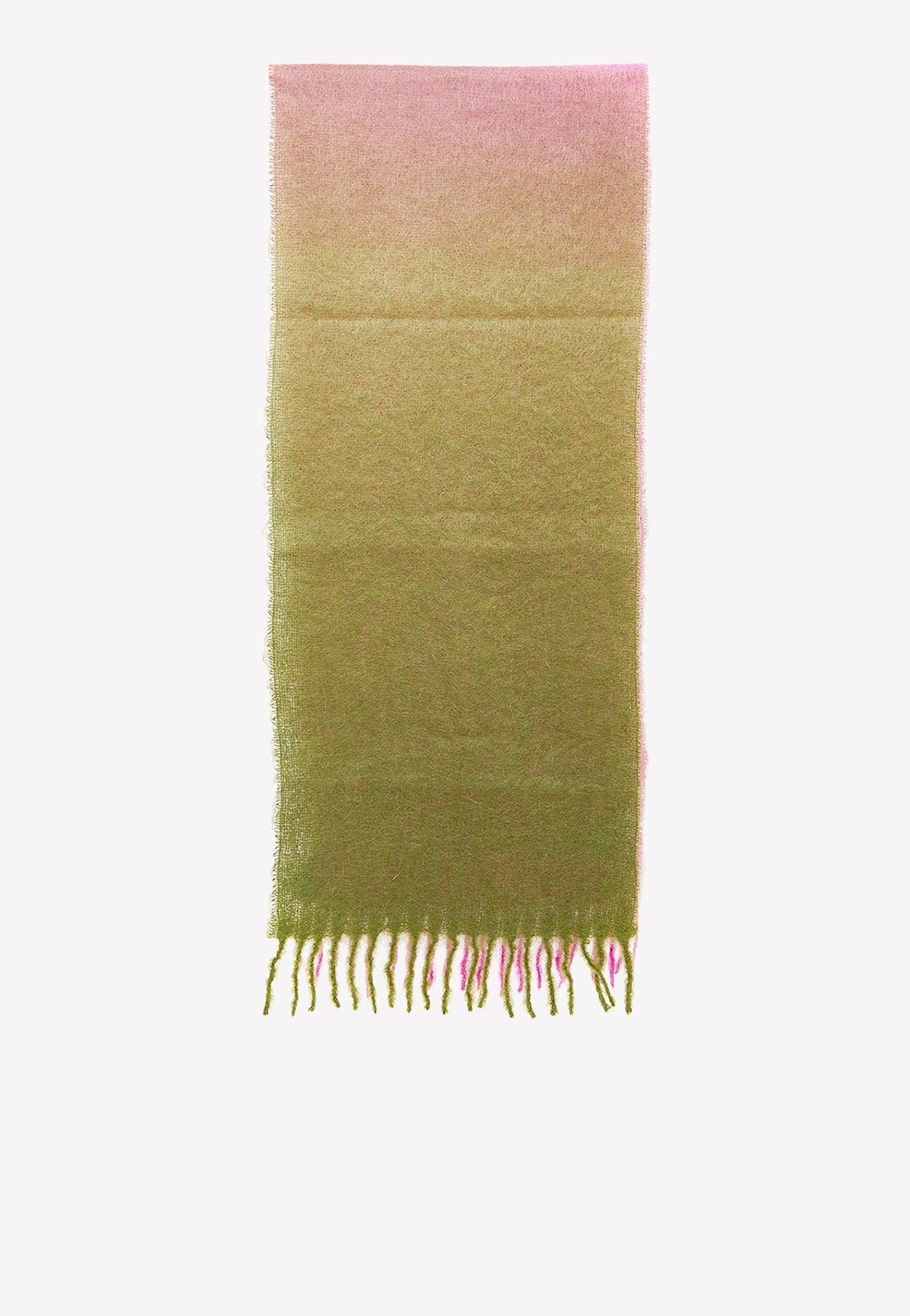 green ganni scarf